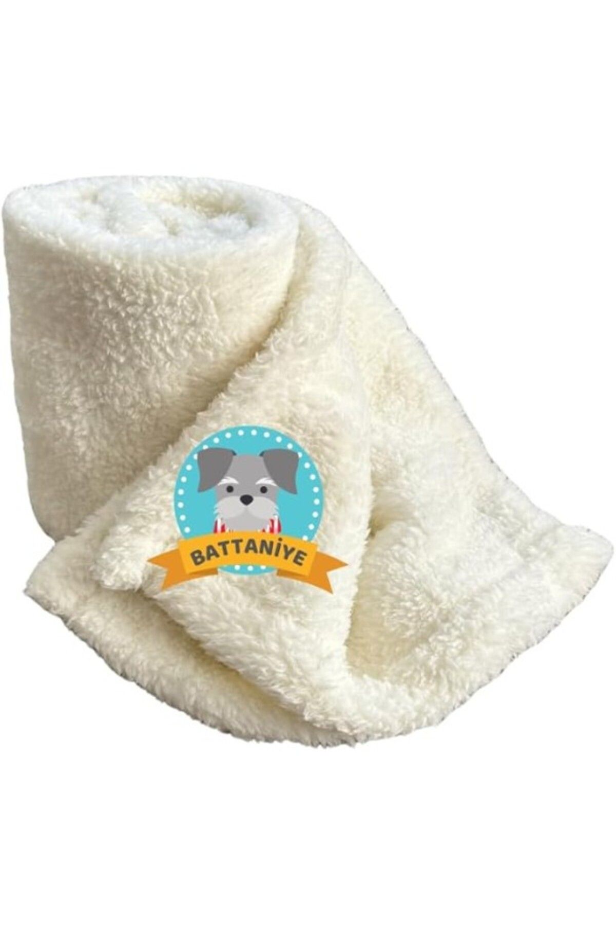 ShopZum Beylini Kedi Köpek Battaniyesi Premium Peluş Evcil Hayvan Uyku Battaniyesi Yıkanabilir Krem (60X80)