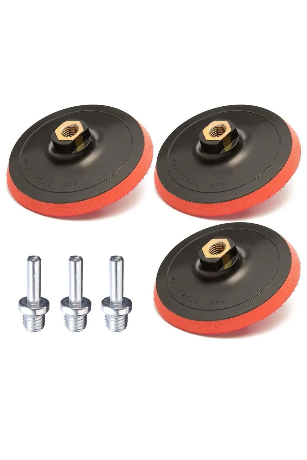 Soft Kare Avuç Içi Taşlama Cırt Zımpara Tabanı Pim Seti 115 Mm 6 Parça