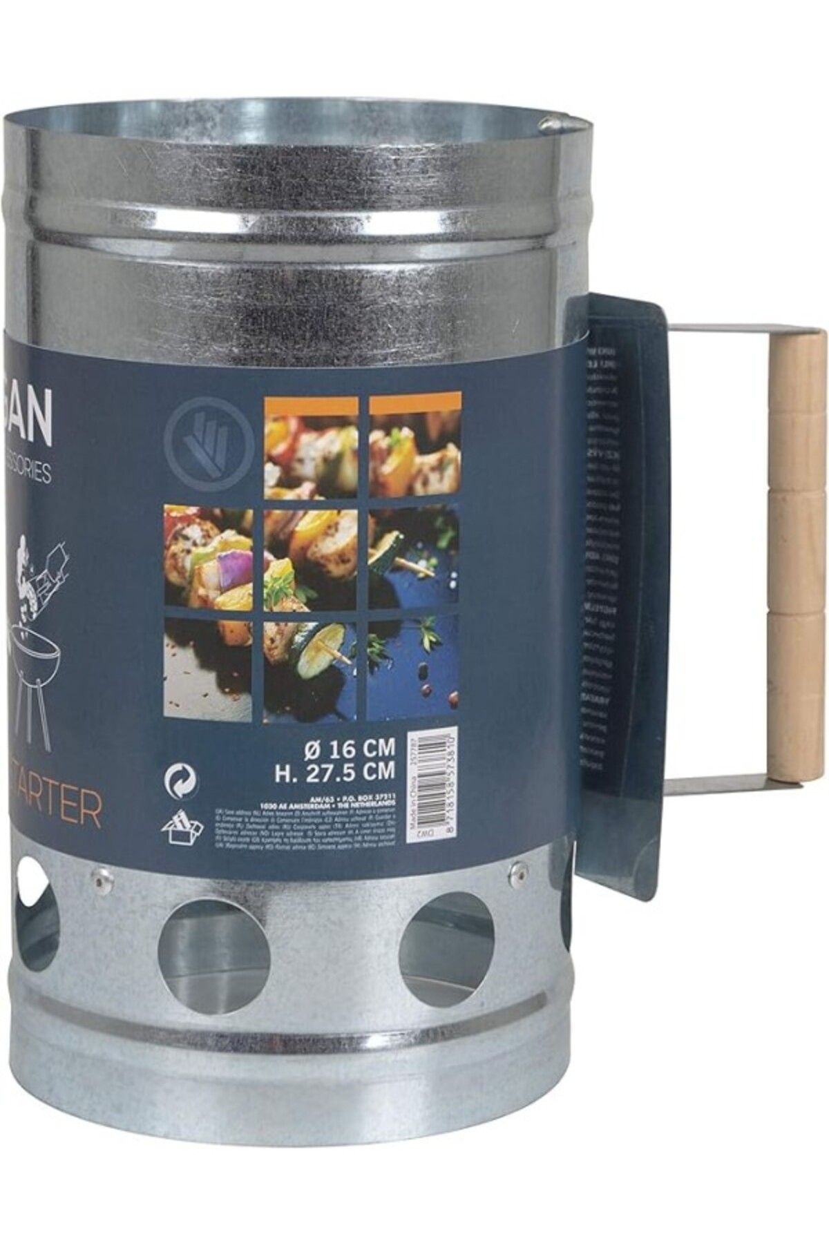 ShopZum Label 8192550 Kohlestarter Gümüş 16 X 27,5 Cm 16 X 27,5 Cm