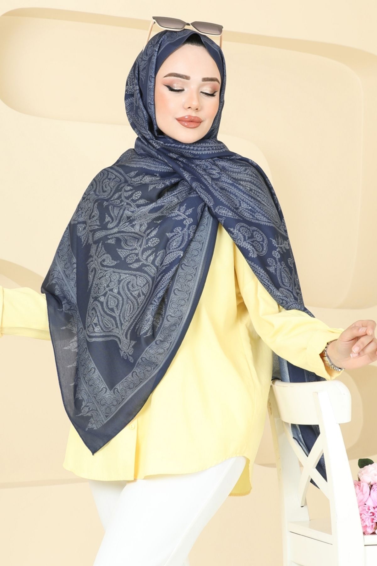 Modaselvim Etnik Desen Soft Şal Serisi 148IPK758 Laci