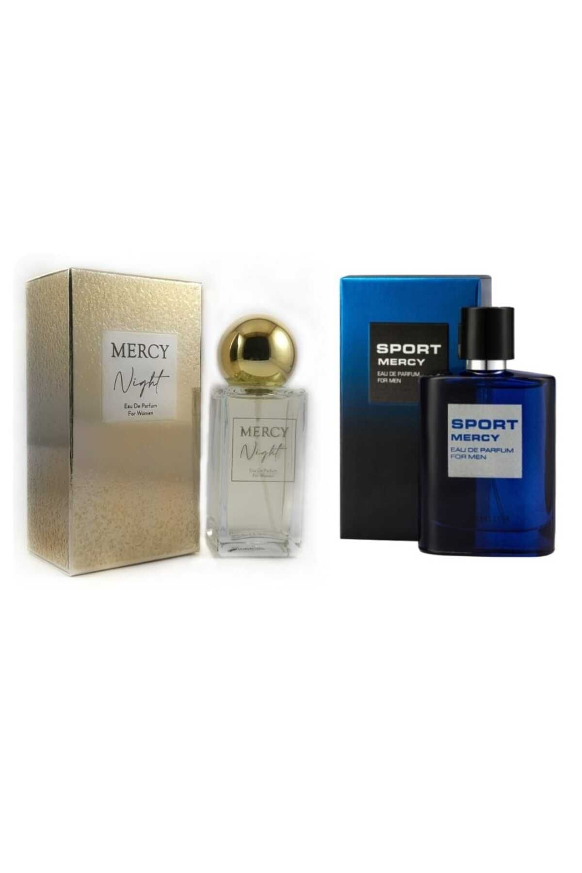 Mercy Nıght kadın+ sport erkek parfüm 50ml 2li
