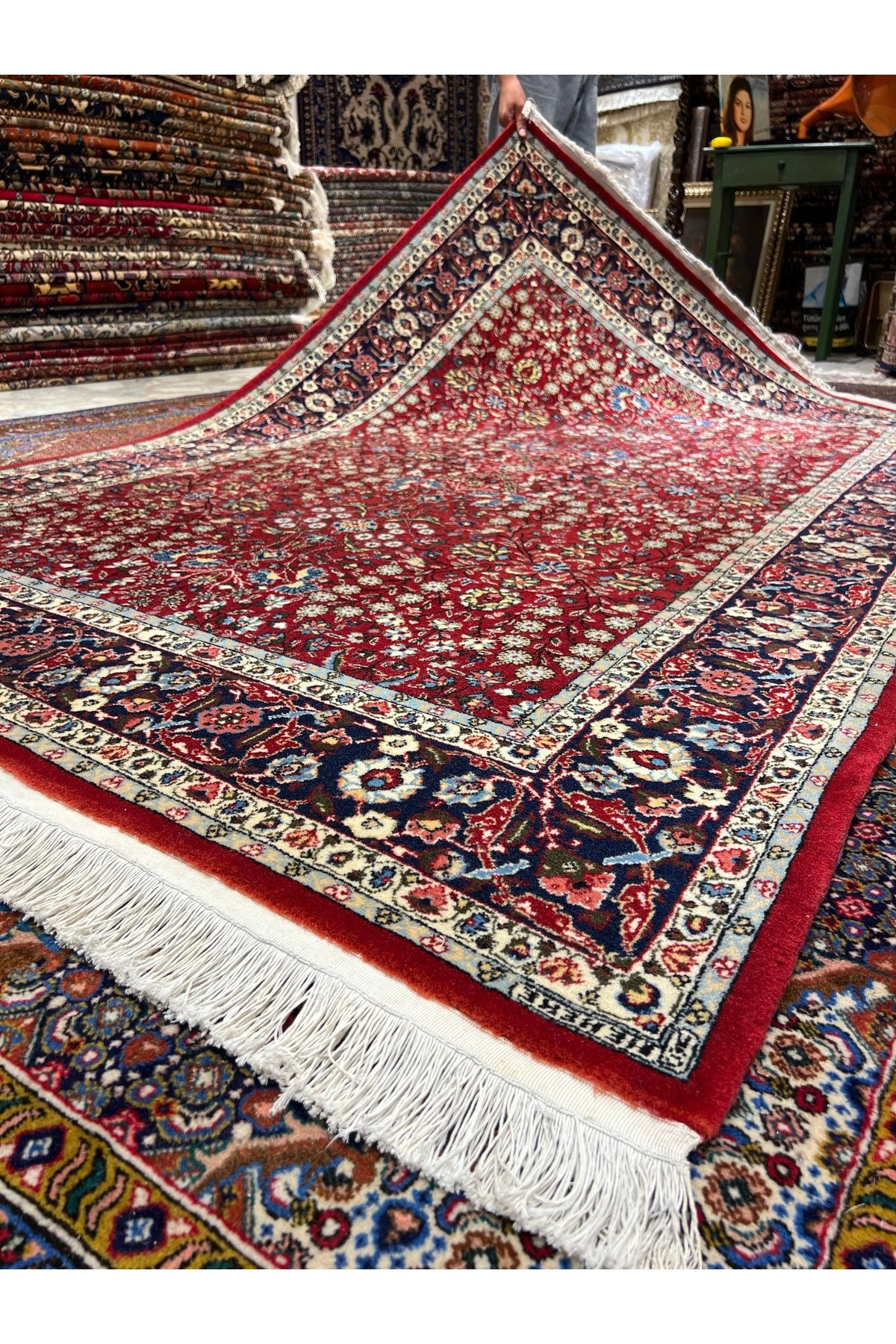 RD RAMAZAN DAĞ EL HALI SANATI El Dokuma Hereke Halısı İmzalı Yedi Dağın Çiçeği Modeli Ebat 223x145.