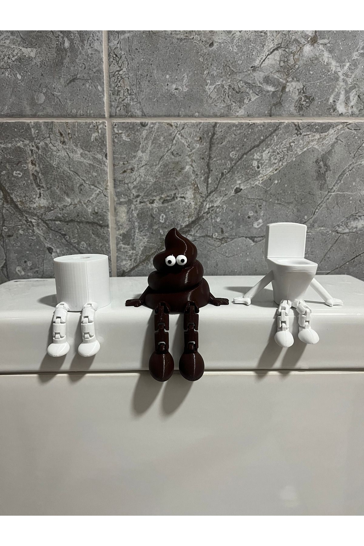 3D DEKORATİF 3 LÜ BANYO SETİ / SUNUM / BANYO / WC