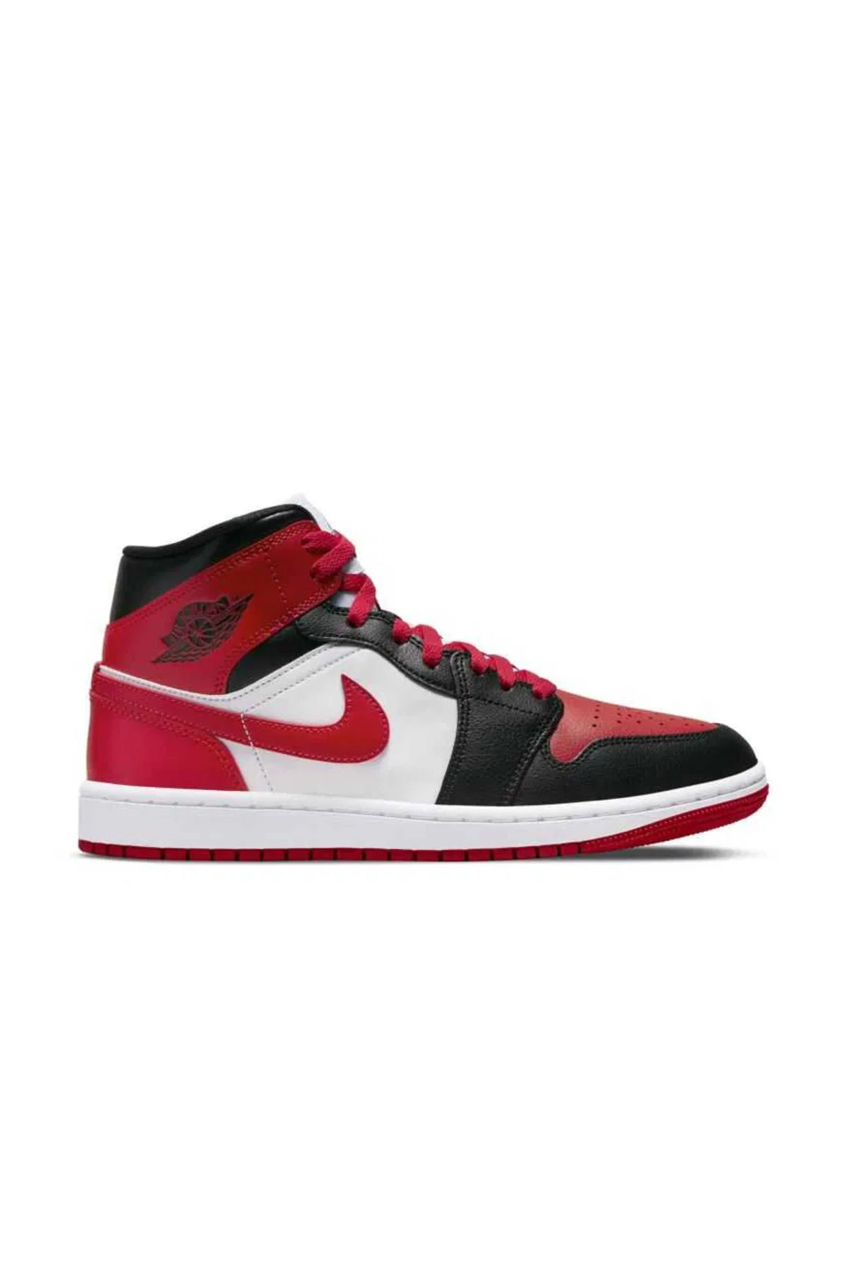 Nike Air Jordan 1 Mid Unisex Kırmızı-Siyah Basketbol Ayakkabısı