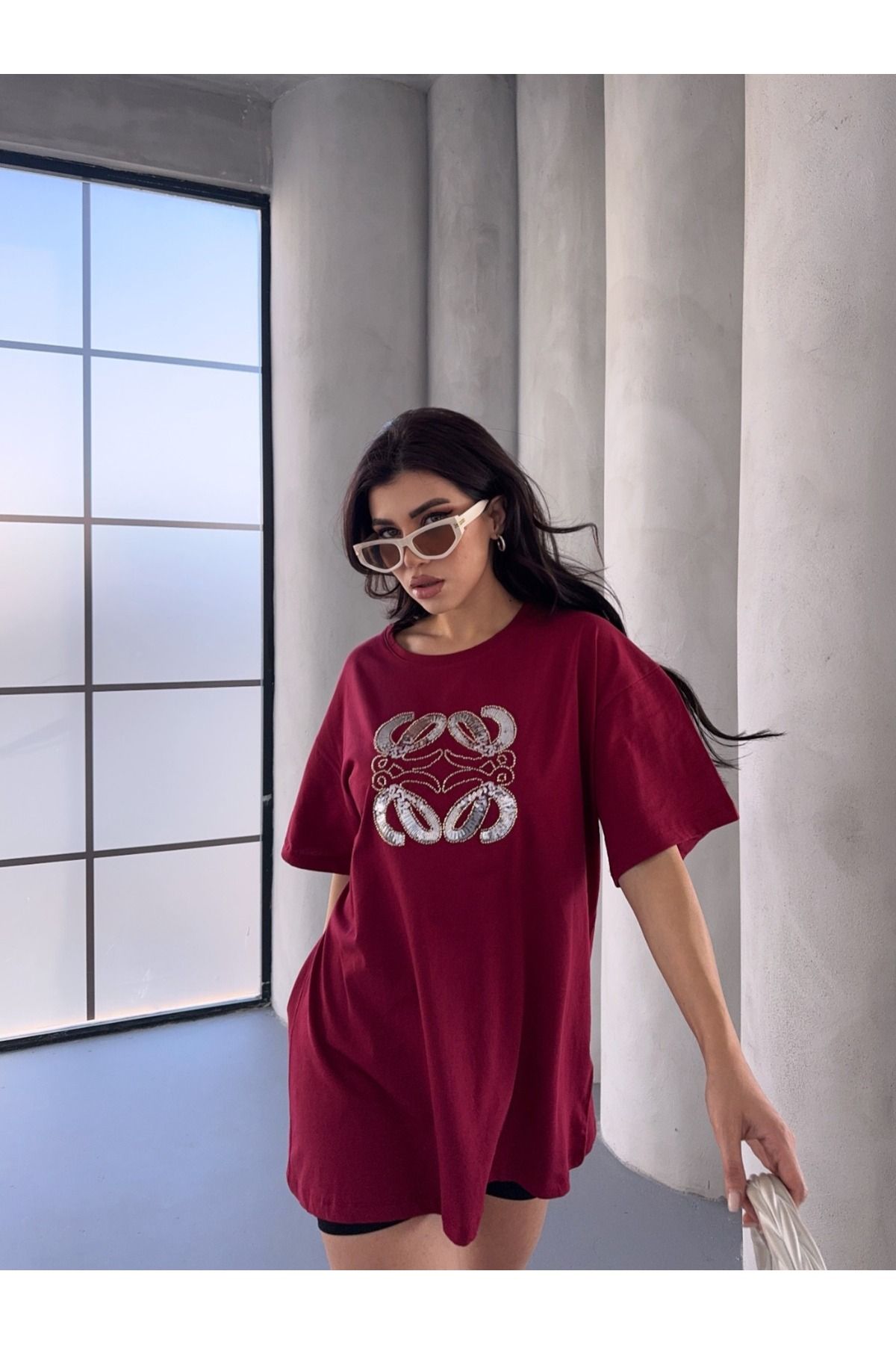 moda paketi Pamuklu Oversize Tshirt