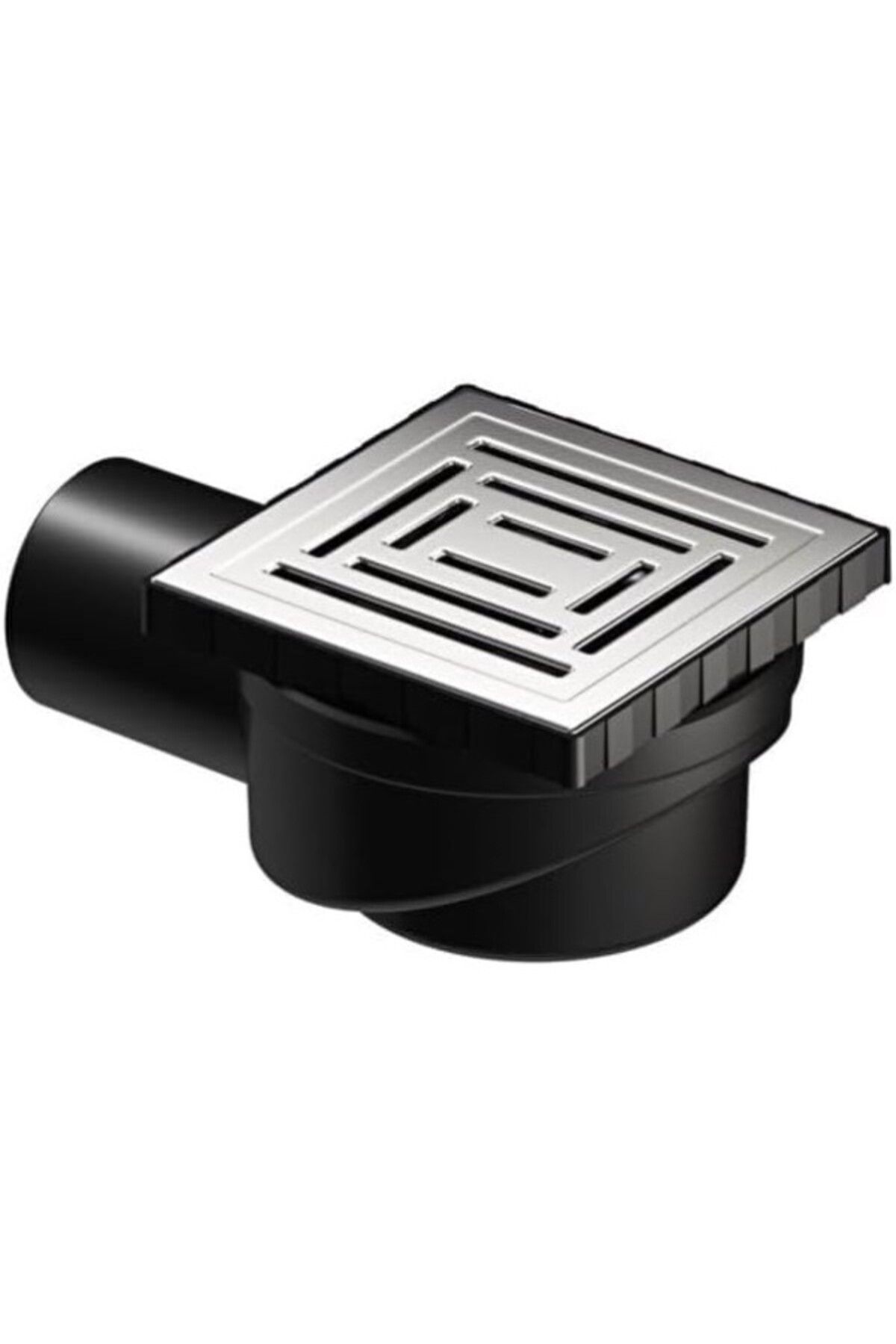 ShopZum V-Flow Kare 5606980 Duş Kanalı, Yandan Çıkışlı, 10X10 Cm, Dk 800 Kapak Parlak Krom