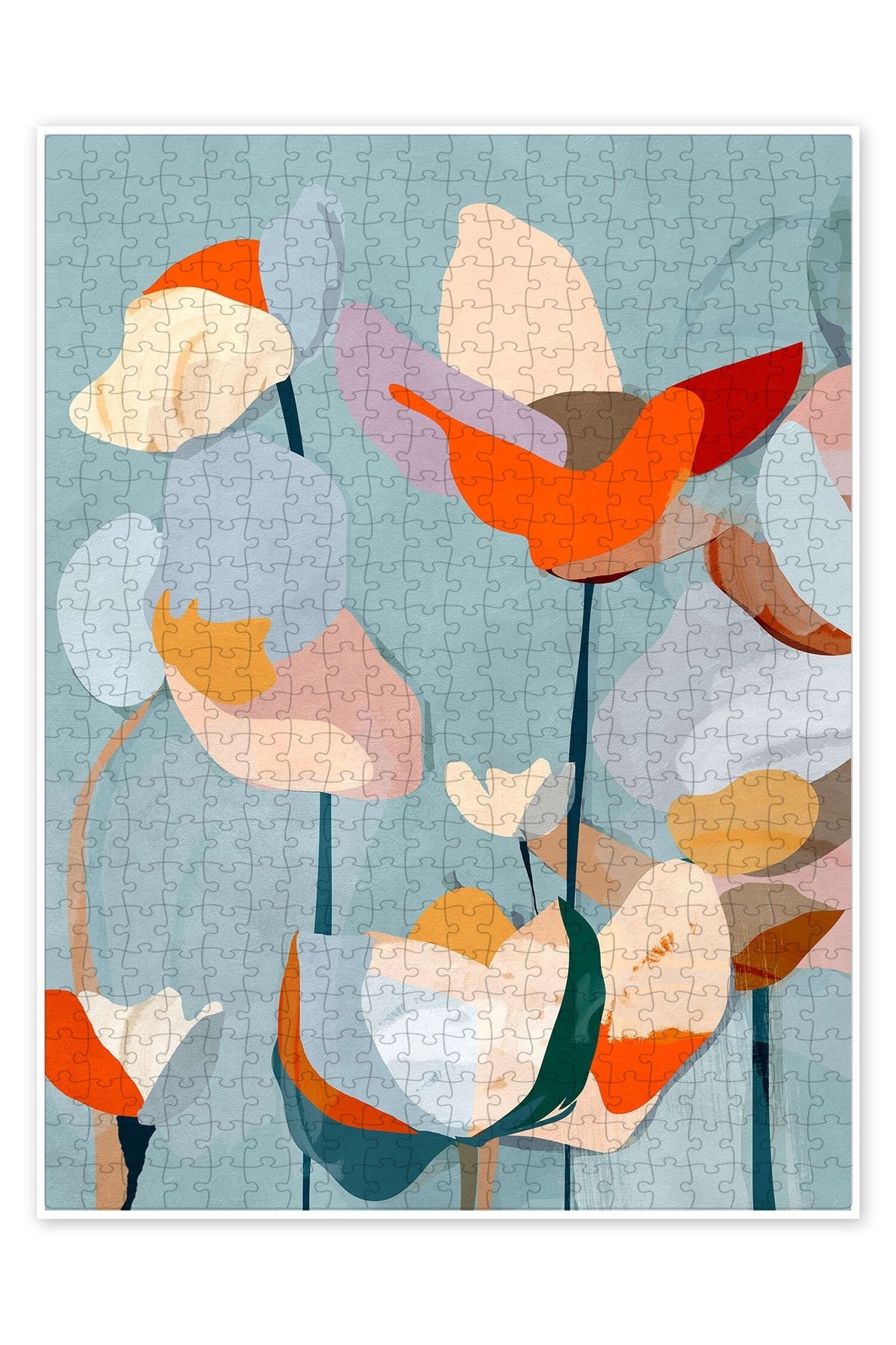 Jeronkarji Soyut Sanat Çiçekler 500 Parça Puzzle Yapboz Bohem Soyut Sanat Temalı