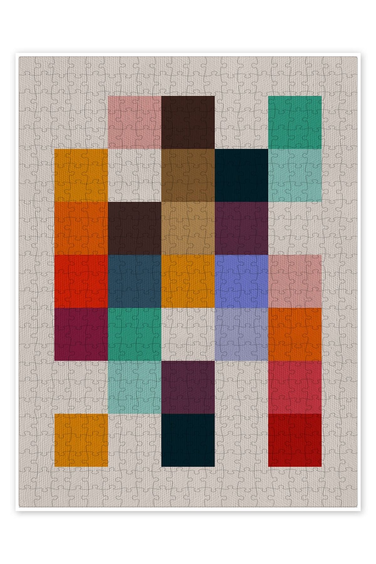 Jeronkarji Retro VII 500 Parça Puzzle Yapboz Bohem Soyut Sanat Temalı