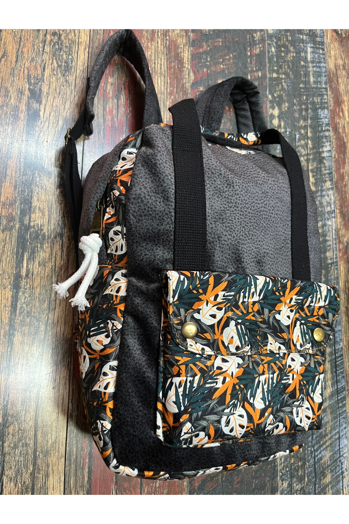 street&bagdnz Etnik Otantik Su Geçirmez Laptop Bölmeli Taşıma Kollu Sırt Çantası fotoğrafı 2 (önizleme)