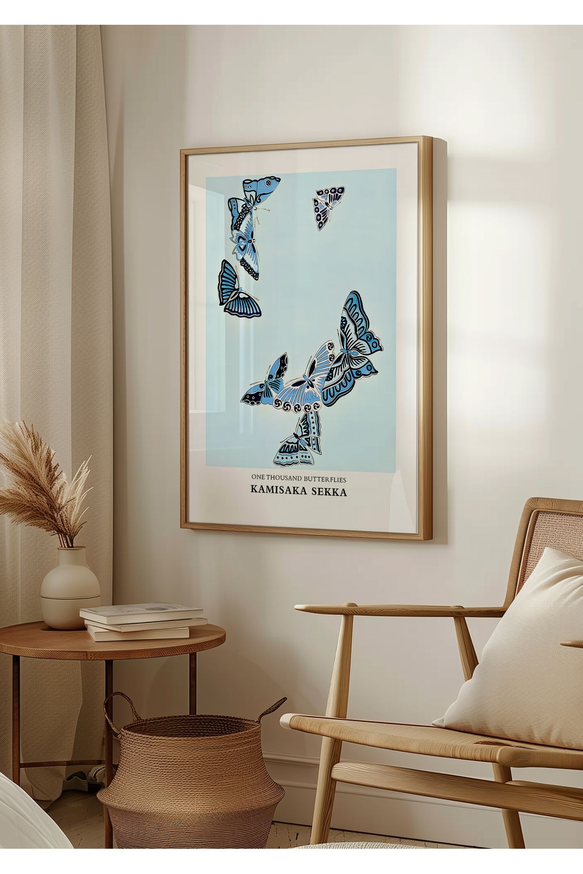 Home Kamisaka Sekka One Thousand Butterflies, Oturma Odası Dekoru, Uzak Doğu Dekoru, Çerçvesiz