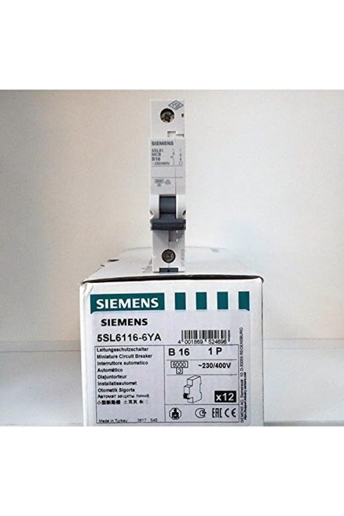 yenibagshop B Tip 16 Amper 6ka Otomatik Sigorta 5sl6116 6ya Yeni Seri B1x16a B16
