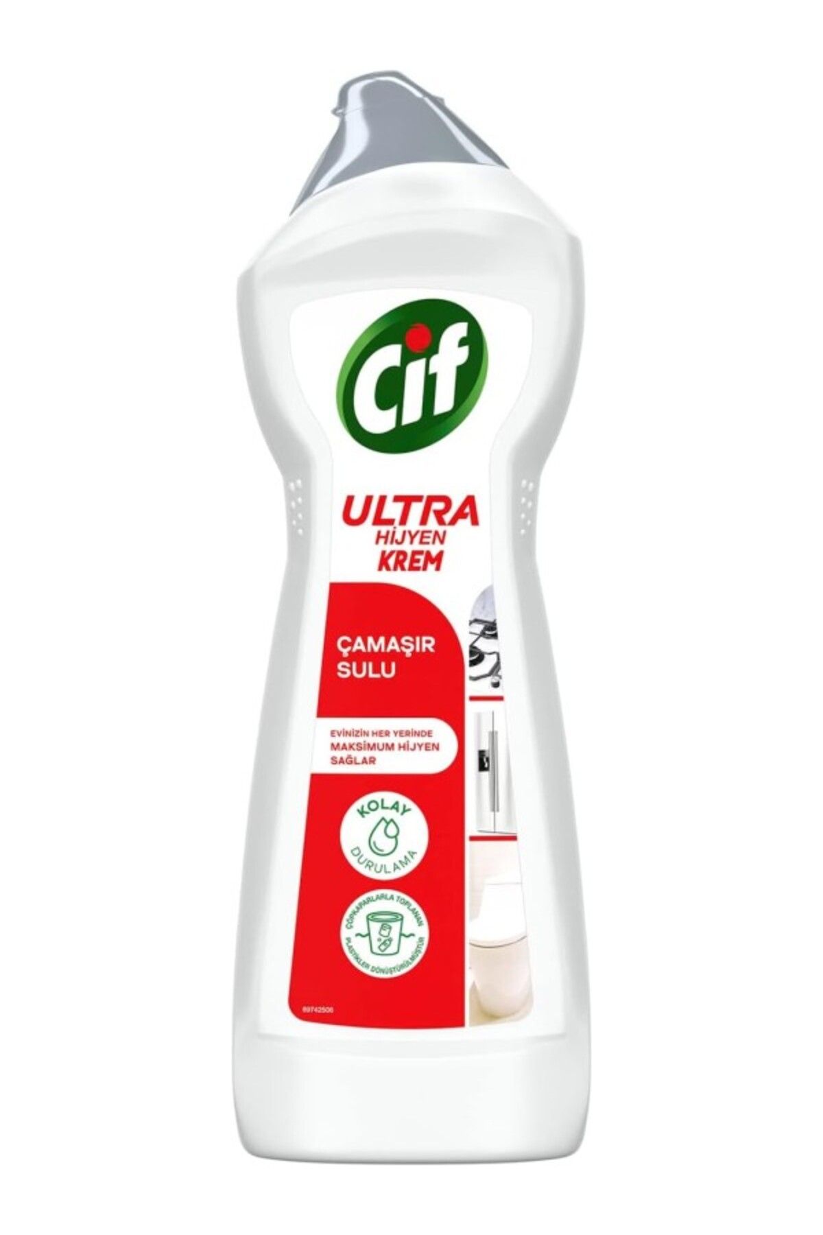 ShopZum Cif Ultra Hijyen Krem Yüzey Temizleyici Çamaşır Sulu Katkılı Leke Çıkarıcı Yağ Çözücü 675 Ml