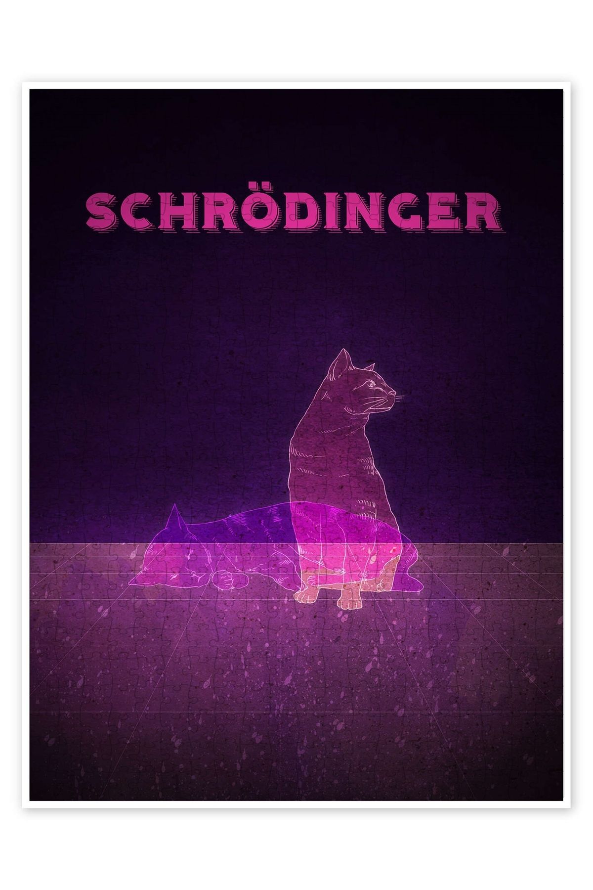 Jeronkarji Schrödinger'in Kedisi 500 Parça Puzzle Yapboz Kedi Köpek Temalı Doğa ve Orman Hayvanları