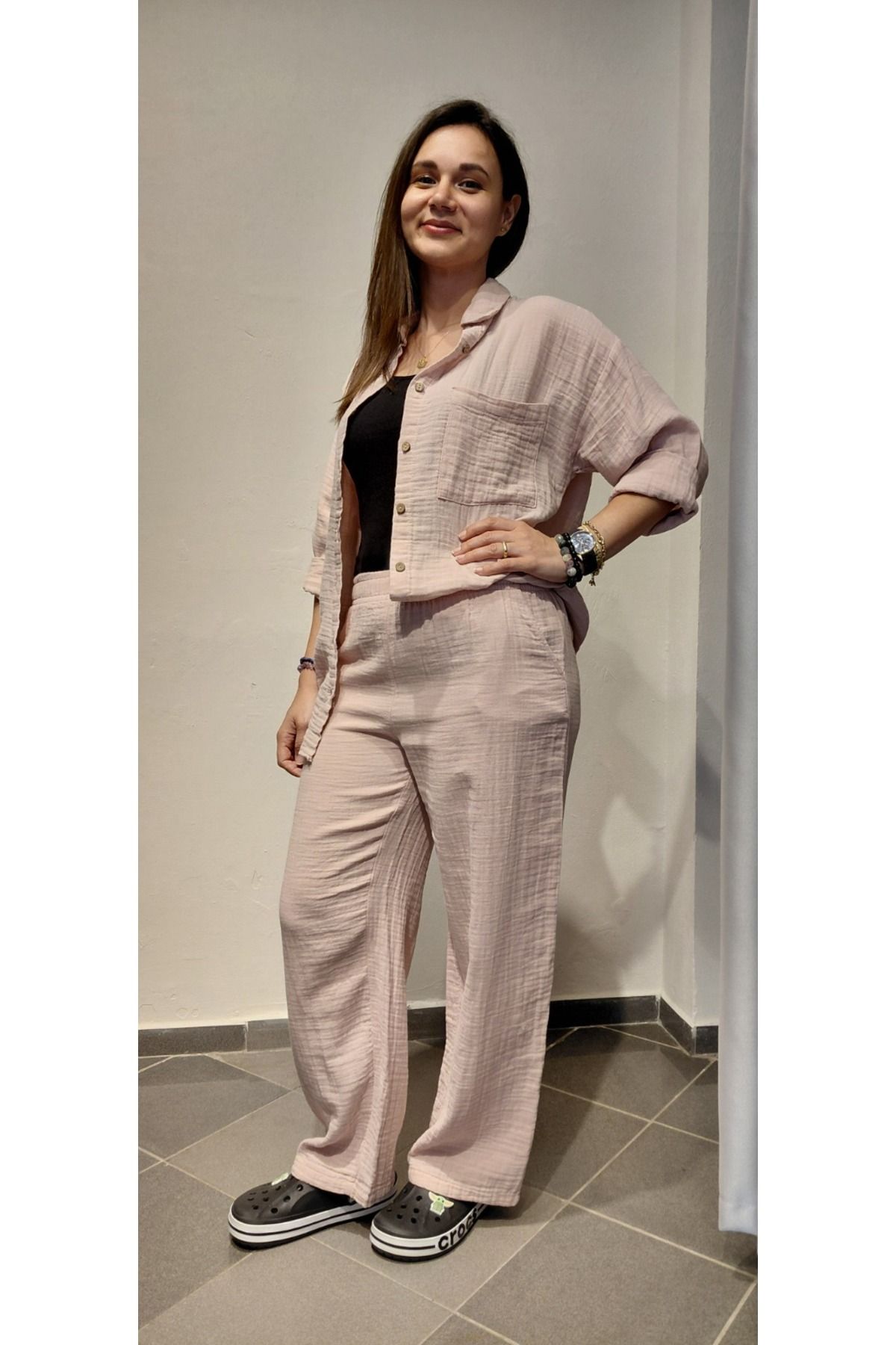 MODA Müslin Pantolon Gömlek Takım
