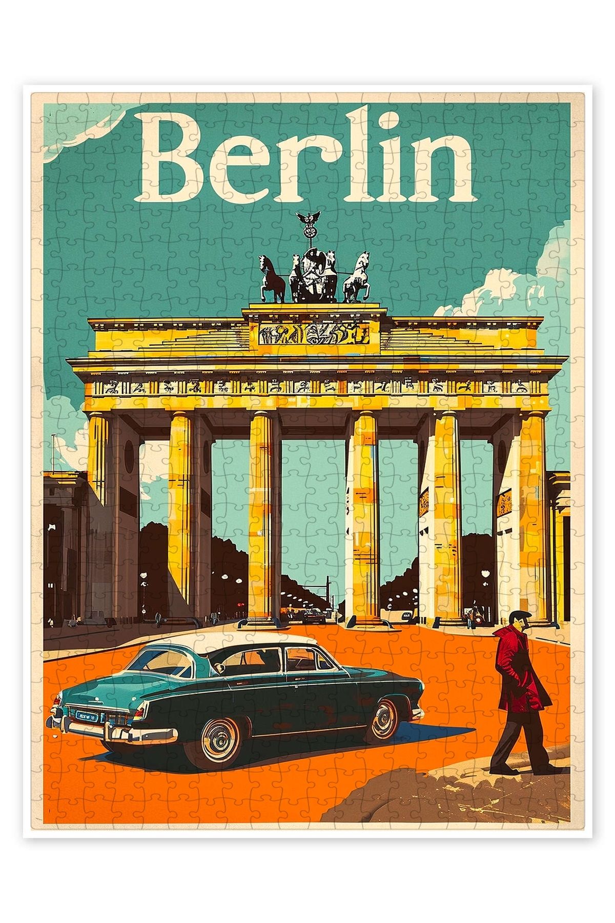 Jeronkarji Berlin Seyahat Sanat 500 Parça Puzzle Yapboz Şehir Manzara Temalı Hobilik