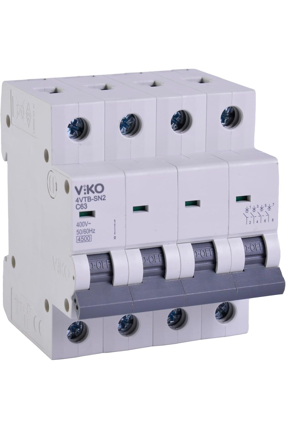 yenibagshop Otomatik Sigorta 4,5kA C Tipi 4 Kutup 63A