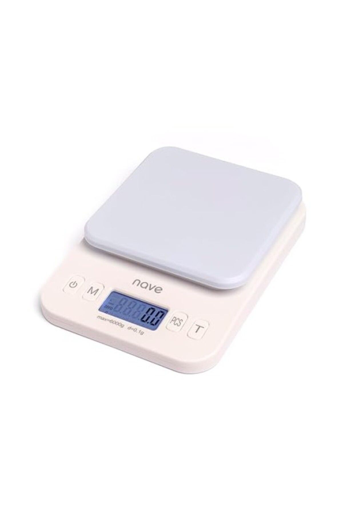 ShopZum Nave Dijital Mutfak Terazisi, 6Kg/0.1G Lcd Ekranlı Yüksek Hassasiyetli Gıda Ölçeği, Çoklu Ünite