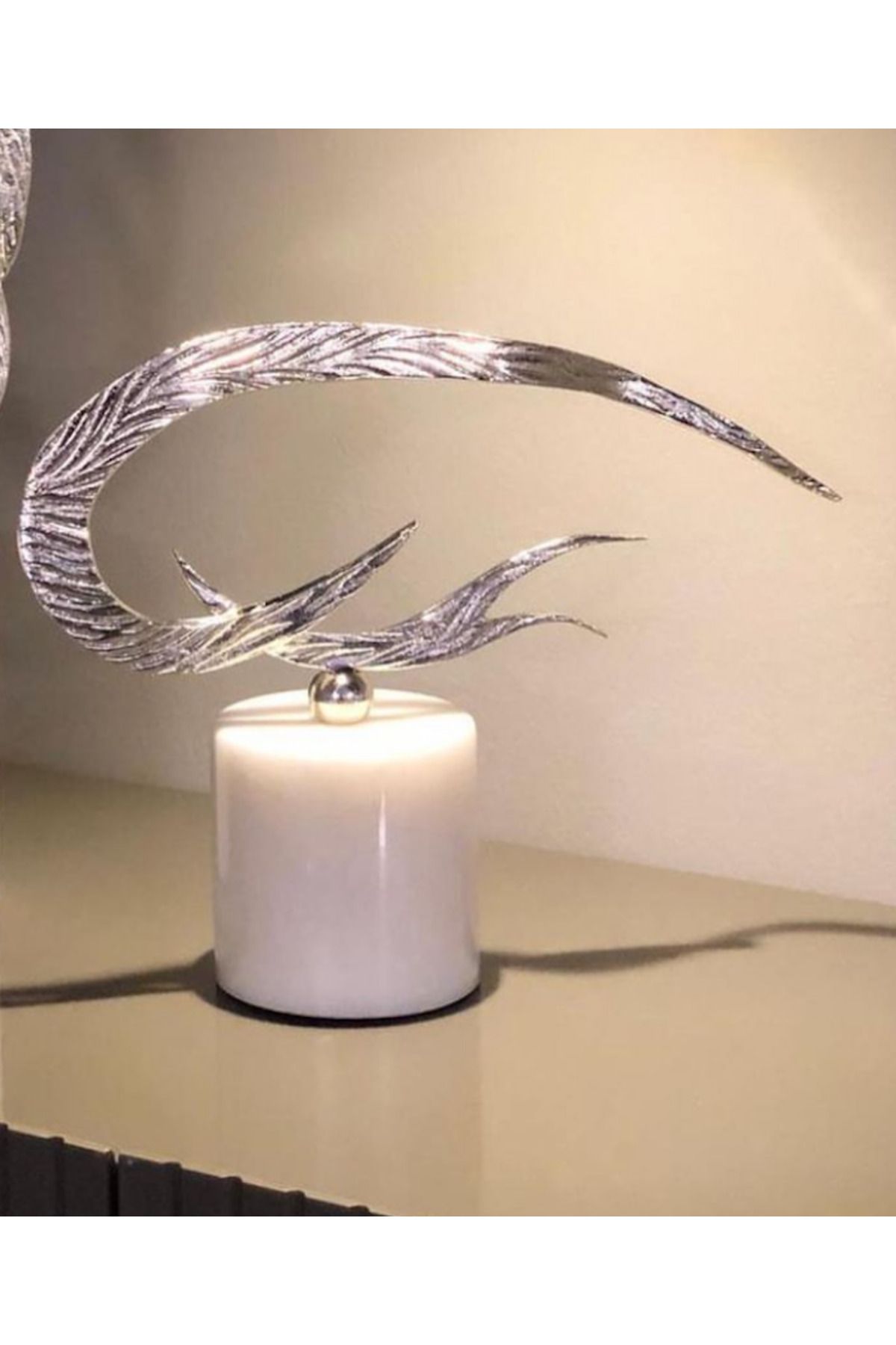 MIARIK DESIGN & DEKORASYON Dekoratif Mermer Kaideli Kisa Ateş Obje