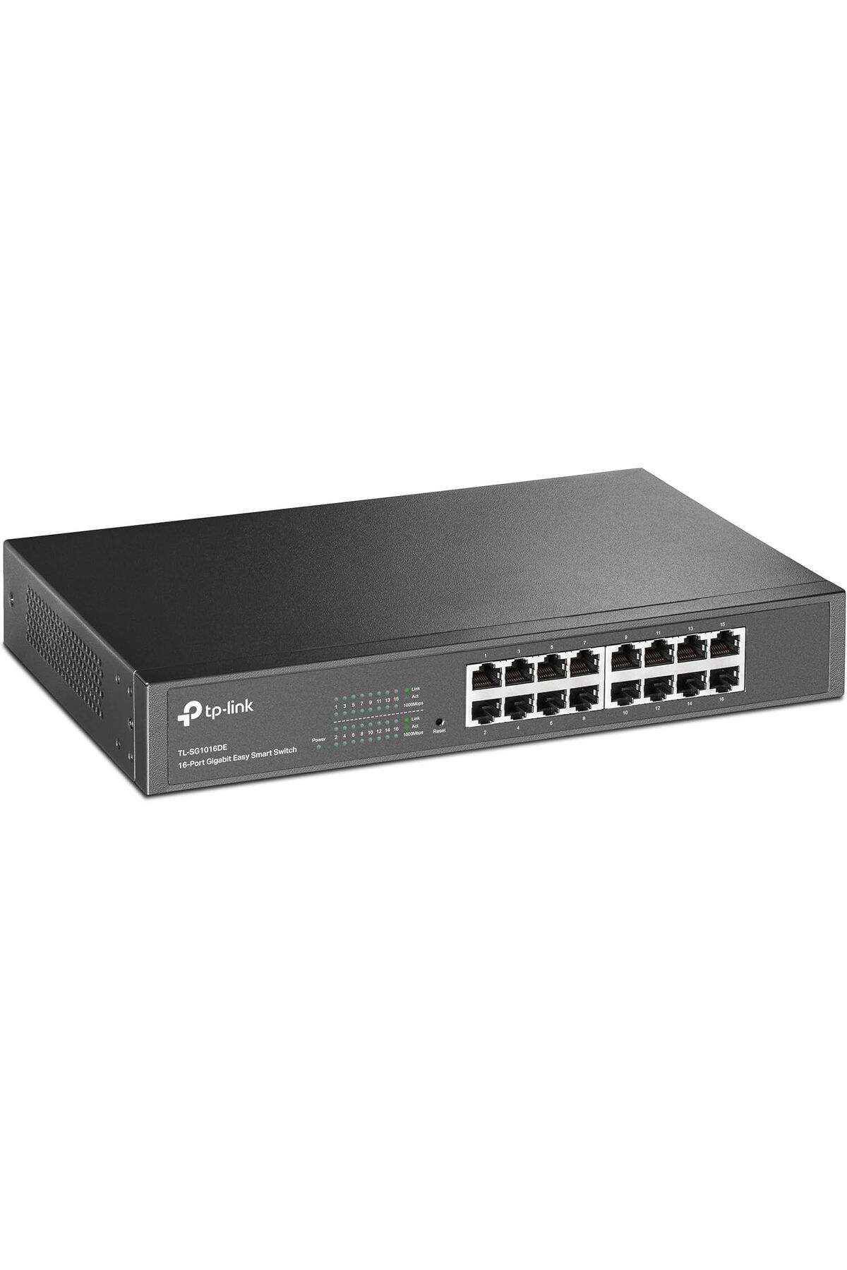 yenibagshop TL-SG1016DE, 16-Port 10/100/1000 Mbps Gigabit Easy Smart Switch, Siyah