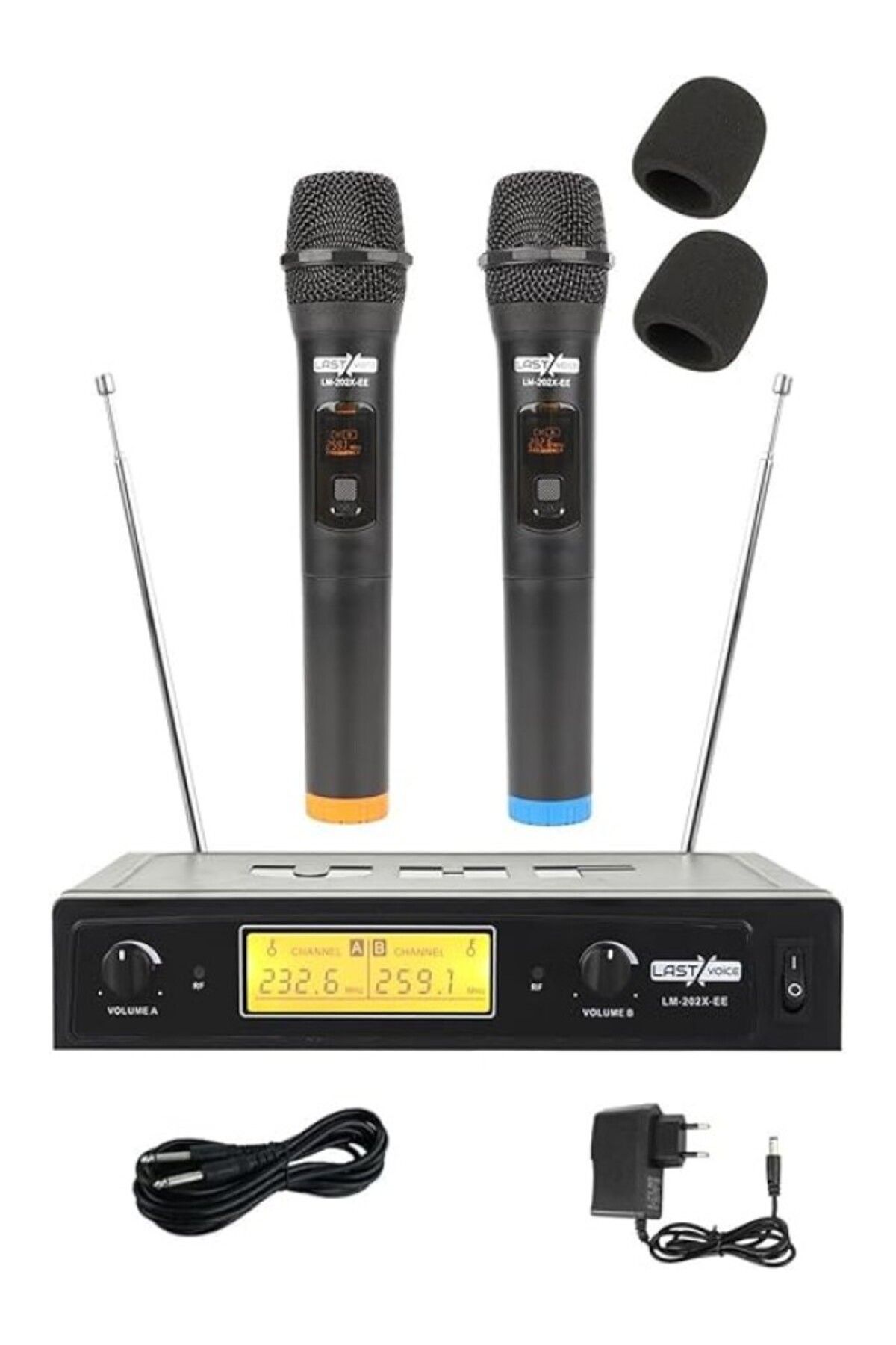 ShopZum Lastvoice Lm-202Ee Çiftli El Tipi Telsiz Kablosuz Mikrofon