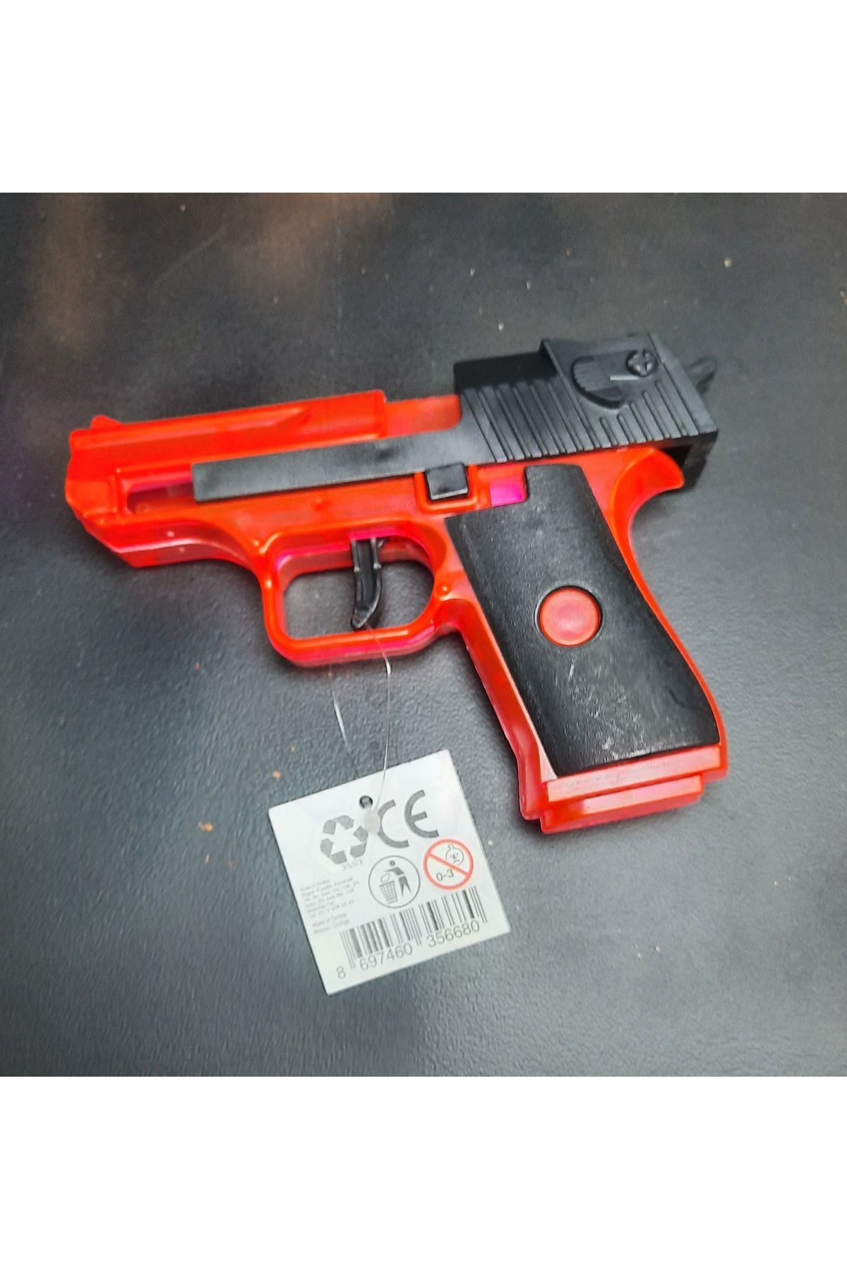 TOYSTAR Mini Glock Su Tabancası, Kaydırmalı Kızaklı Su Tabancası 13x10 cm Kirmizi