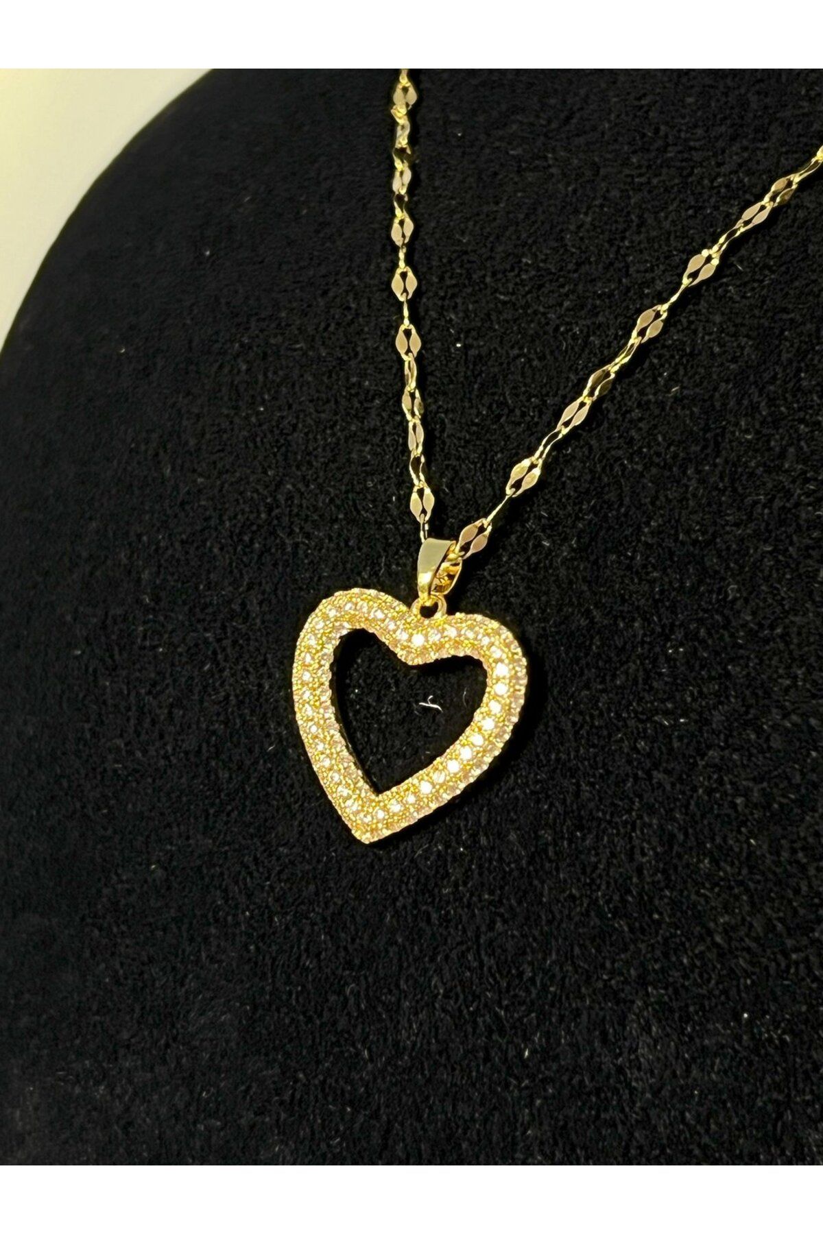 CEY ACCESSORY TAŞLI KALP KOLYE