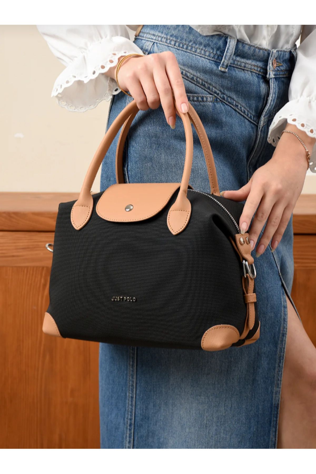 eflanmoda just polo ayarlanabilir uzun askılı kadın el ve omuz çantası