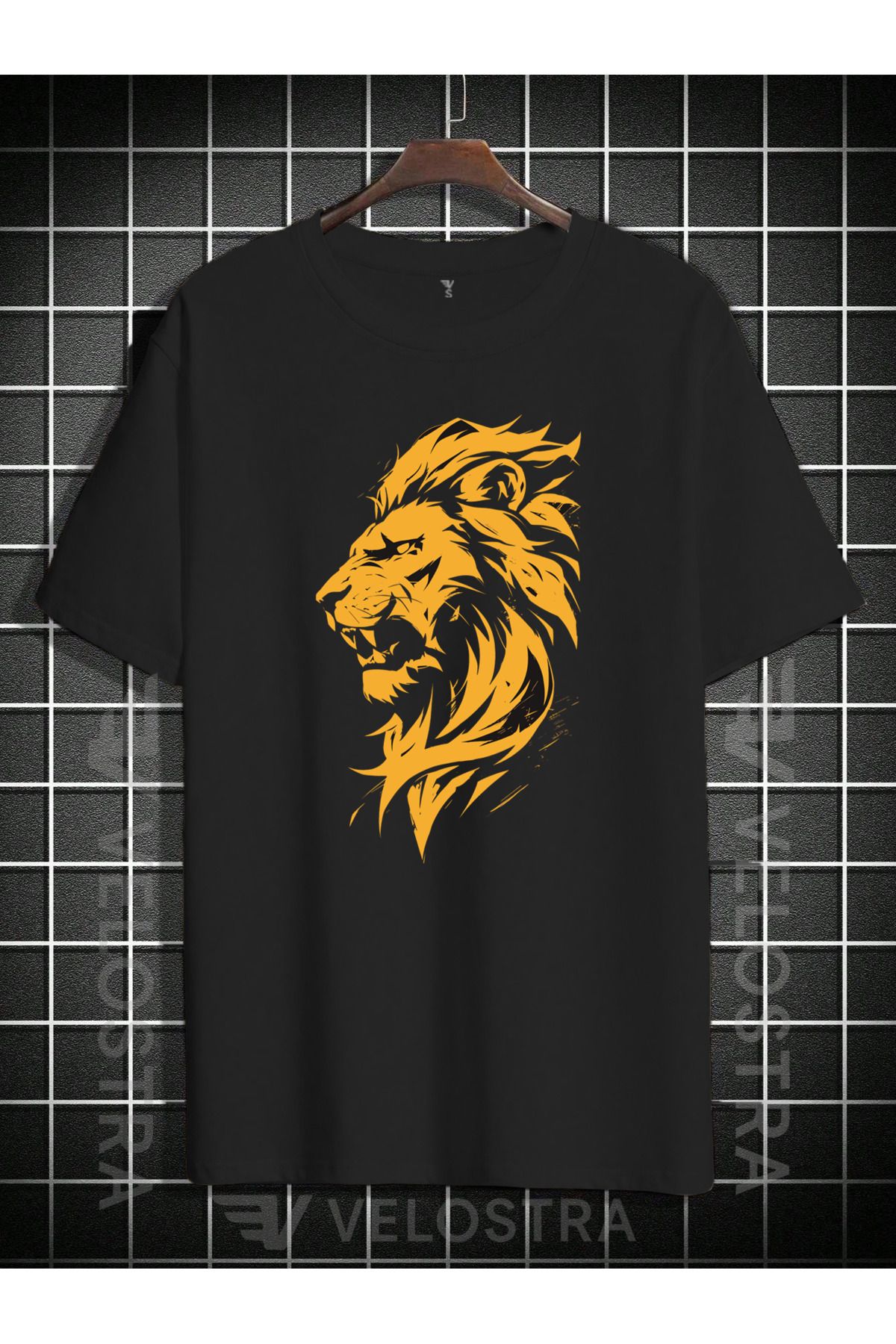 Velostra Unisex Aslan Baskılı Oversize T-shirt