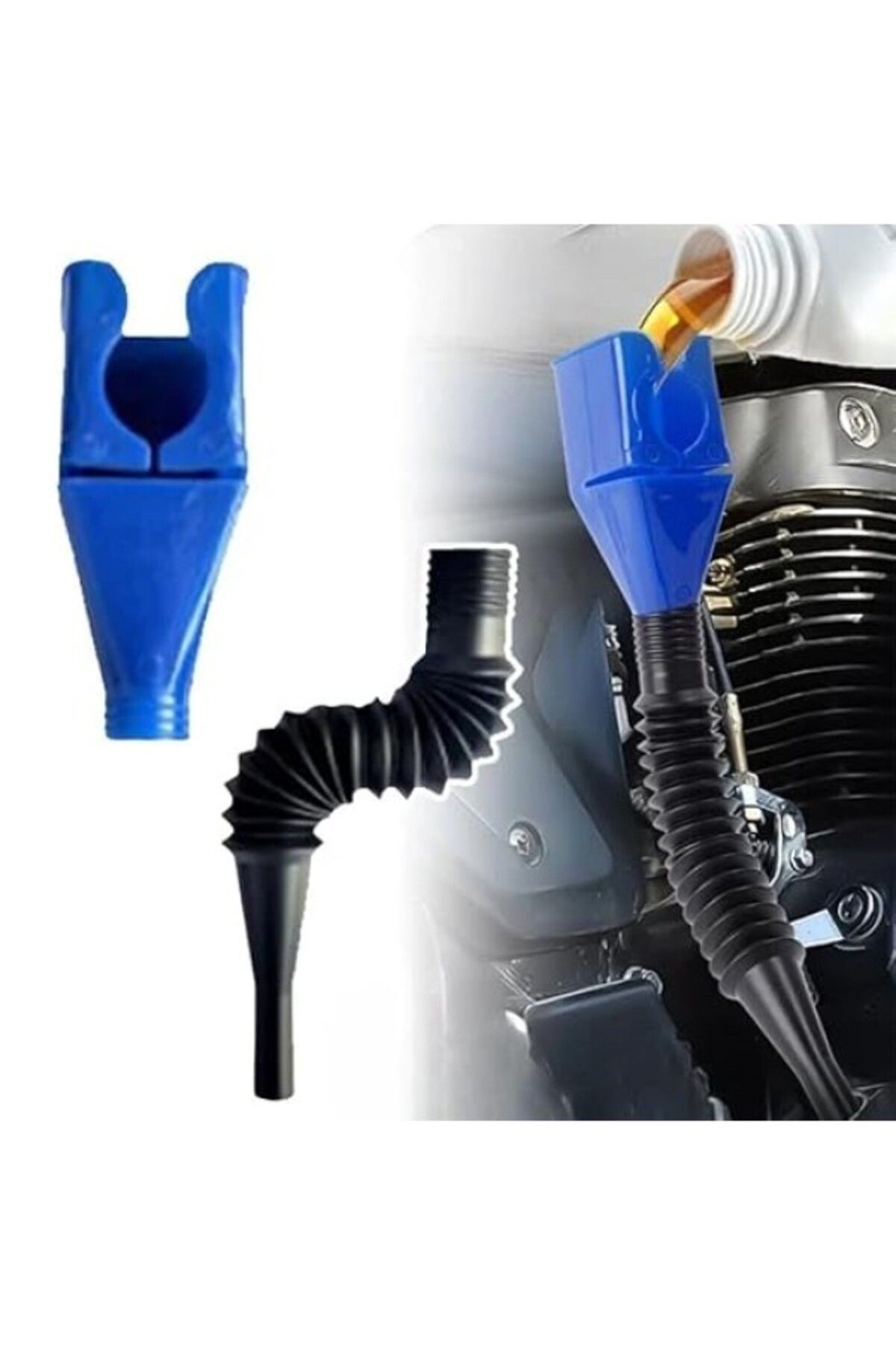 ShopZum Güncelçarşı Araba Ve Motorsikletler İçin Katlanabilir Plastik Motor Yağ Hunisi