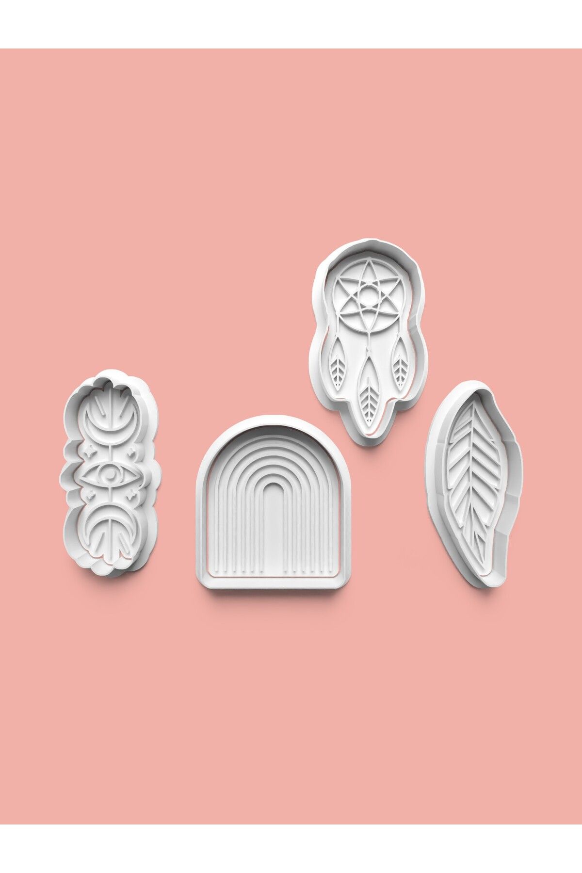 AKTASTORE Boho Tarzı Kurabiye Kalıbı Ve Şeker Hamuru Kalıbı 4'lü set