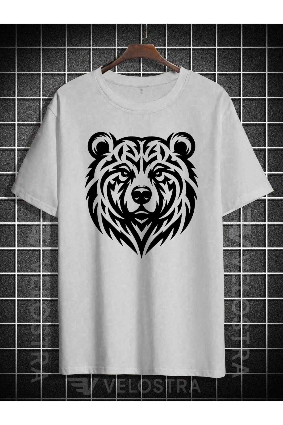 Velostra Unisex Ayı Baskılı Oversize T-shirt