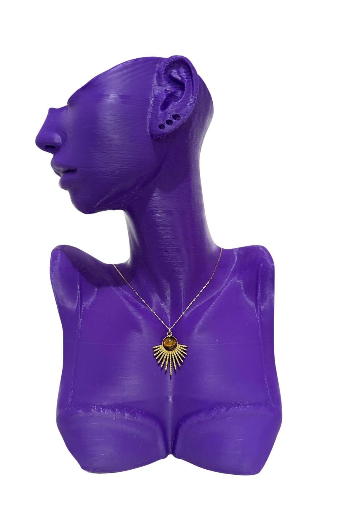 Papet Butik Hayalet Yelpaze Çelik Kolye