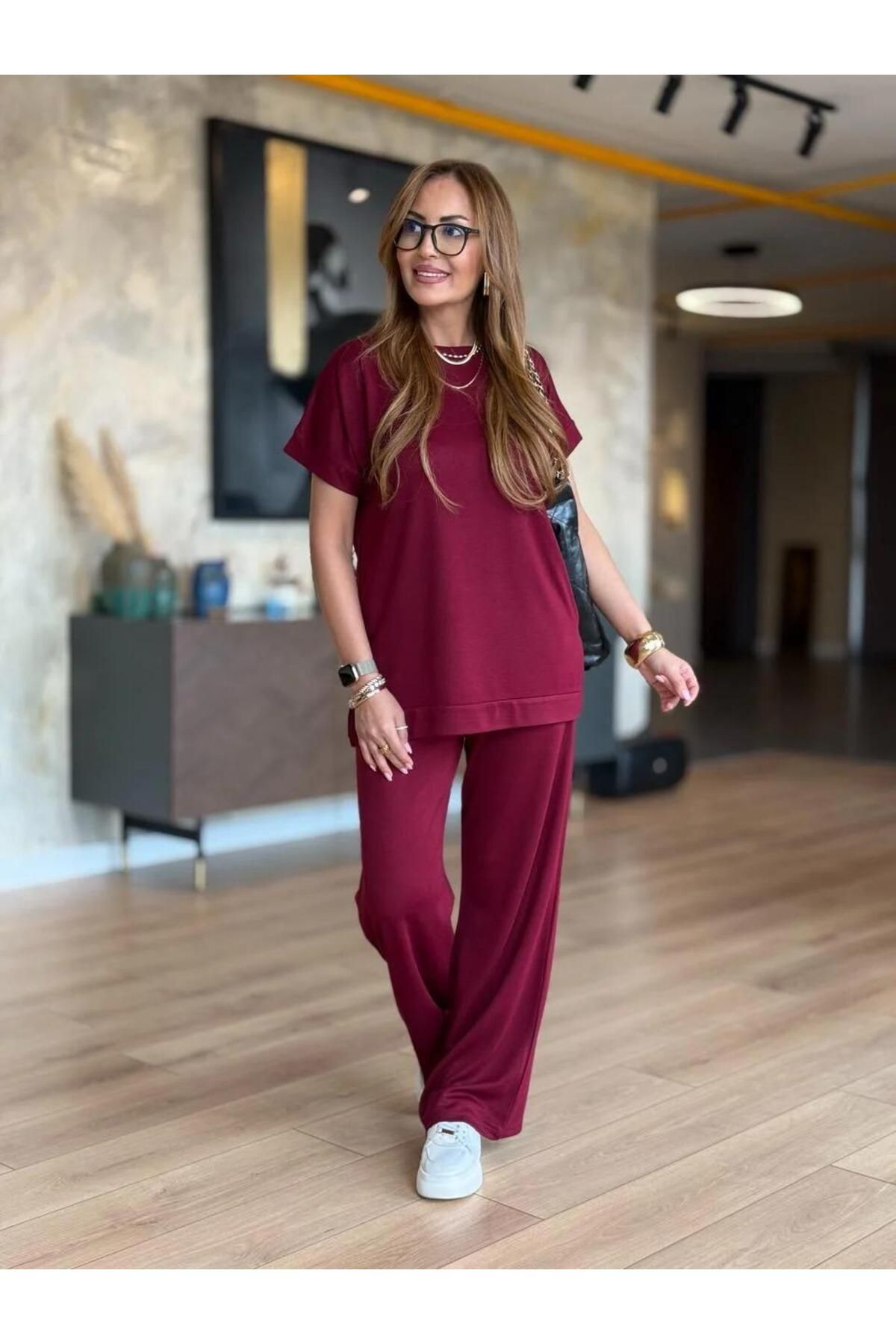 Red Daisy Oversize Basic Takım