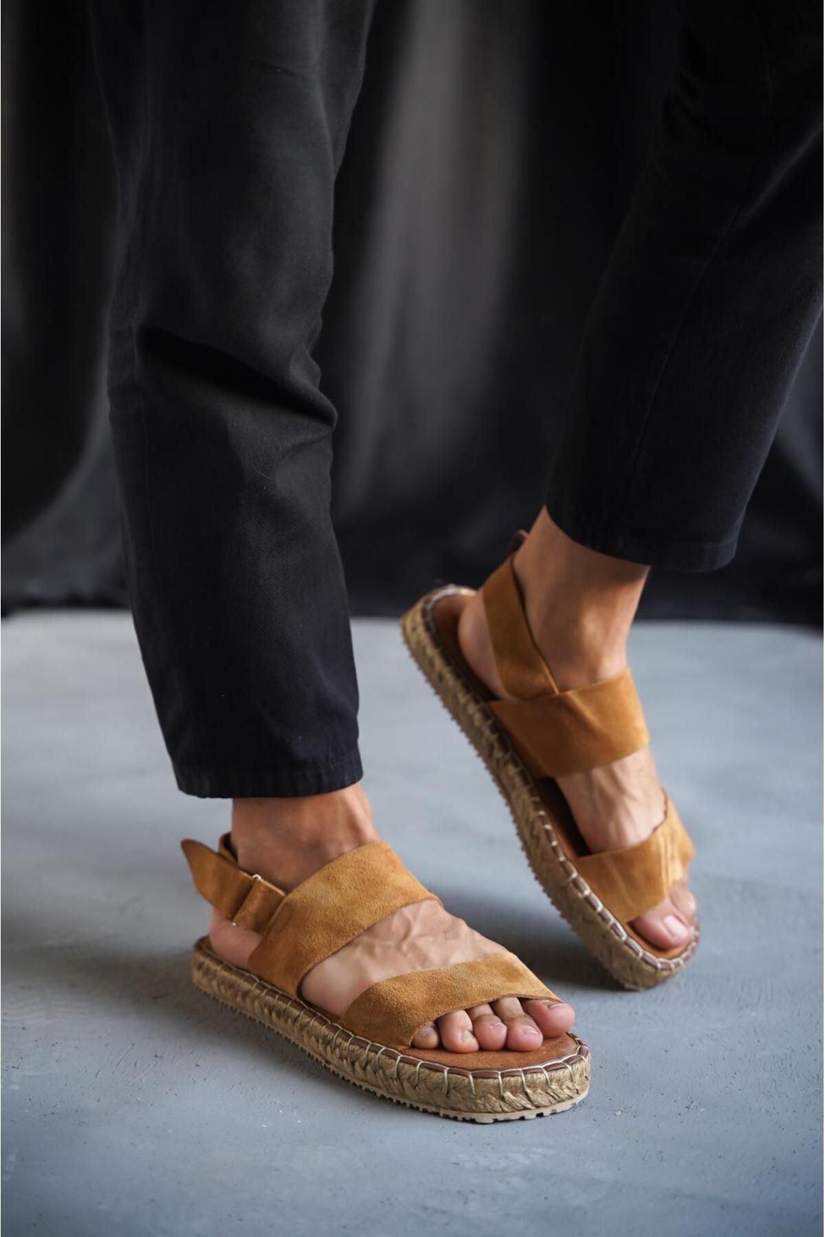 by selvi Lukka Shoes Erkek Hakiki Deri Sandalet