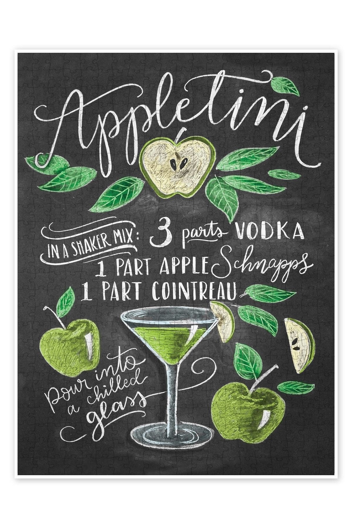 Jeronkarji Appletini Tarif 500 Parça Puzzle Yapboz Mutfak Temalı Yetişkinler için