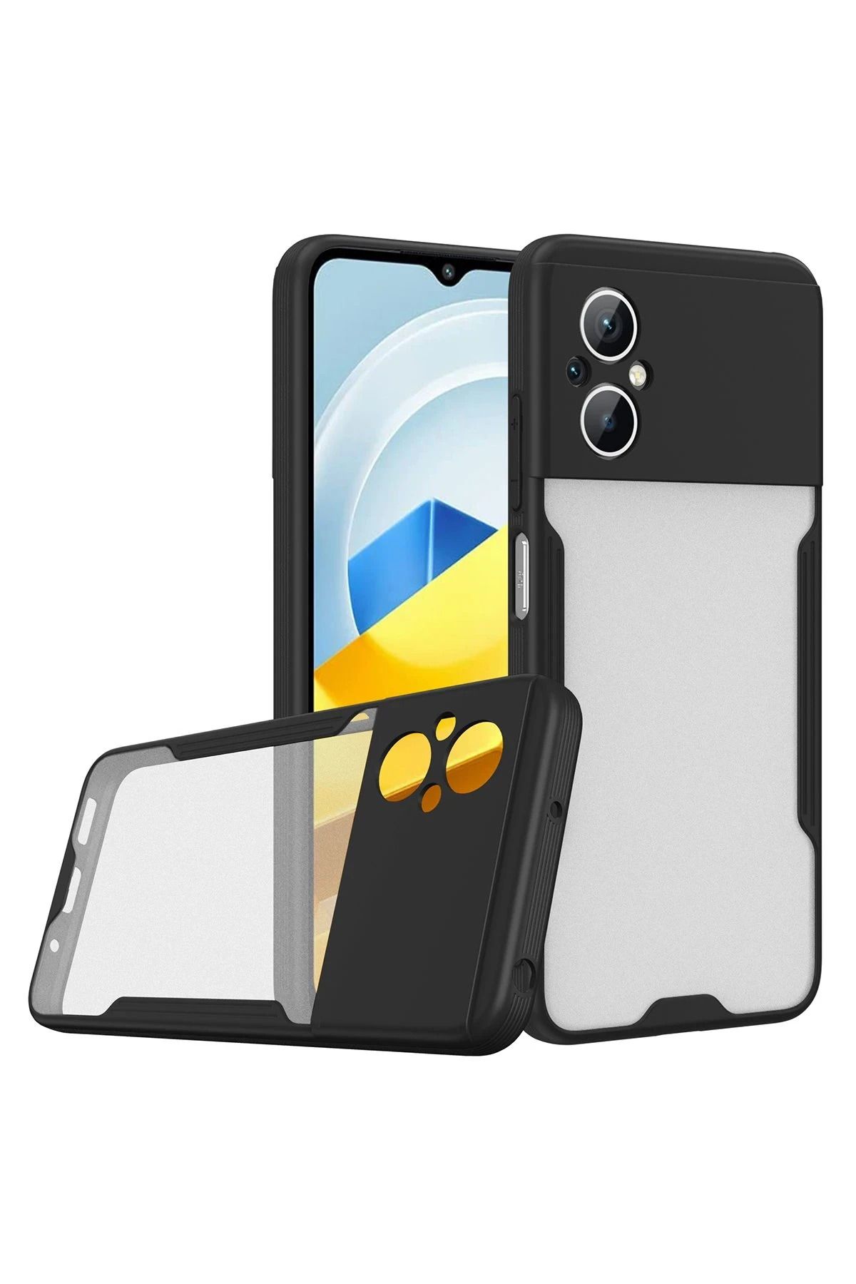 CepteToptan Xiaomi Poco M5 Kılıf Platin Silikon - Siyah