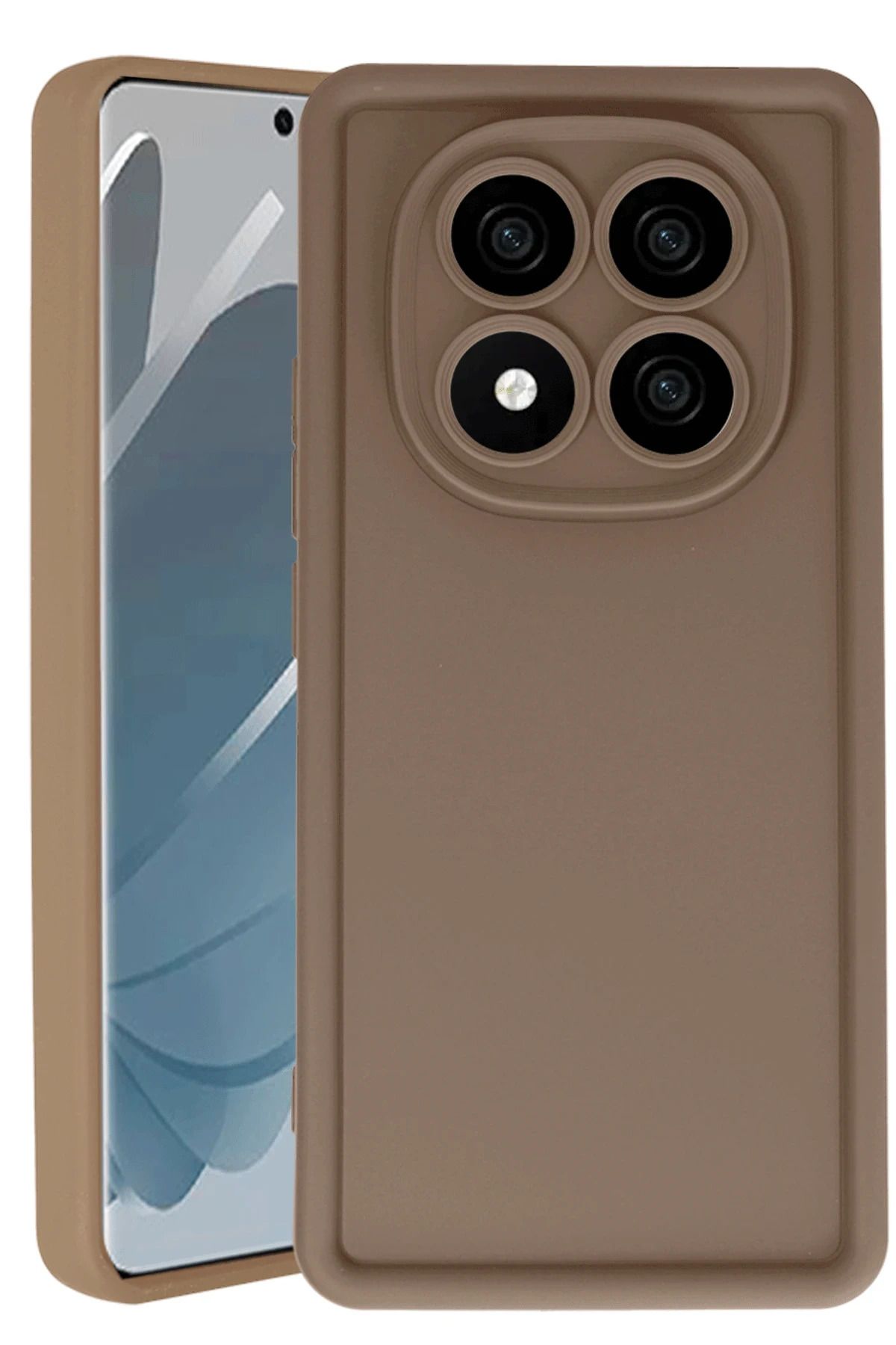 nerede bulurum Newface Xiaomi Redmi Note 14 Pro 5G Kılıf Viera Silikon - Kahverengi