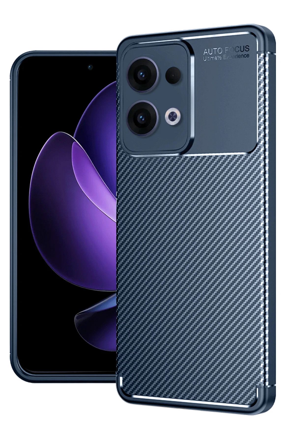 nerede bulurum Newface Oppo Reno 13 Pro Kılıf Auto Focus Karbon Kapak - Lacivert