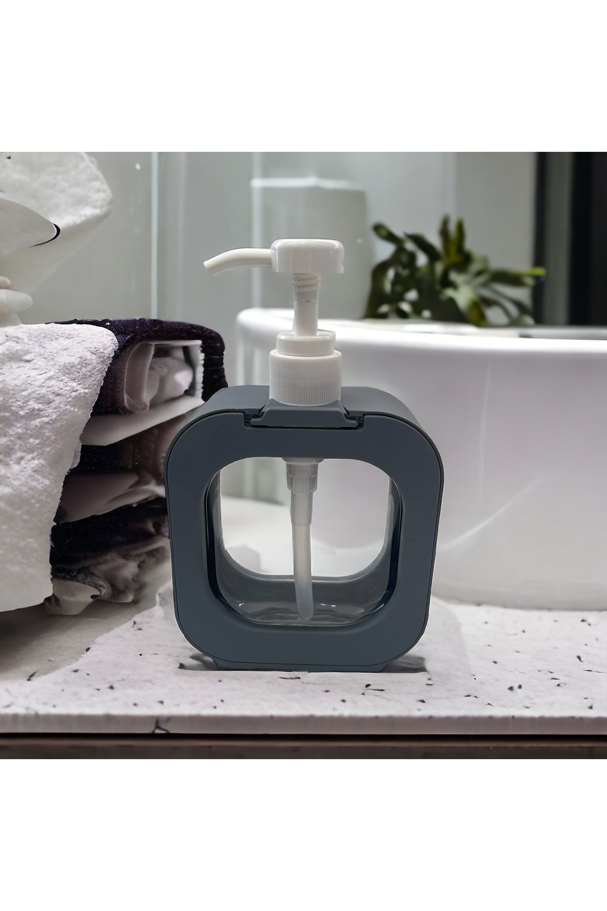 aşçıbaşı ticaret 2 Adet Tezgah Üstü 400 ml Banyo Mutfak Sıvı Sabunluk | Banyo Mutfak Bulaşık Lavabo Deterjanlık