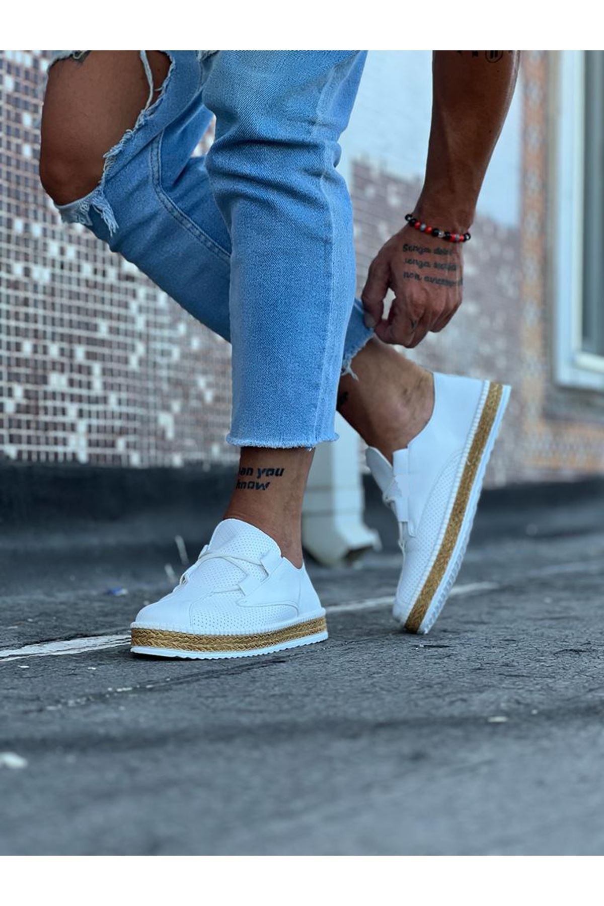 GETFAY WG015 Beyaz Erkek Casual Ayakkabı