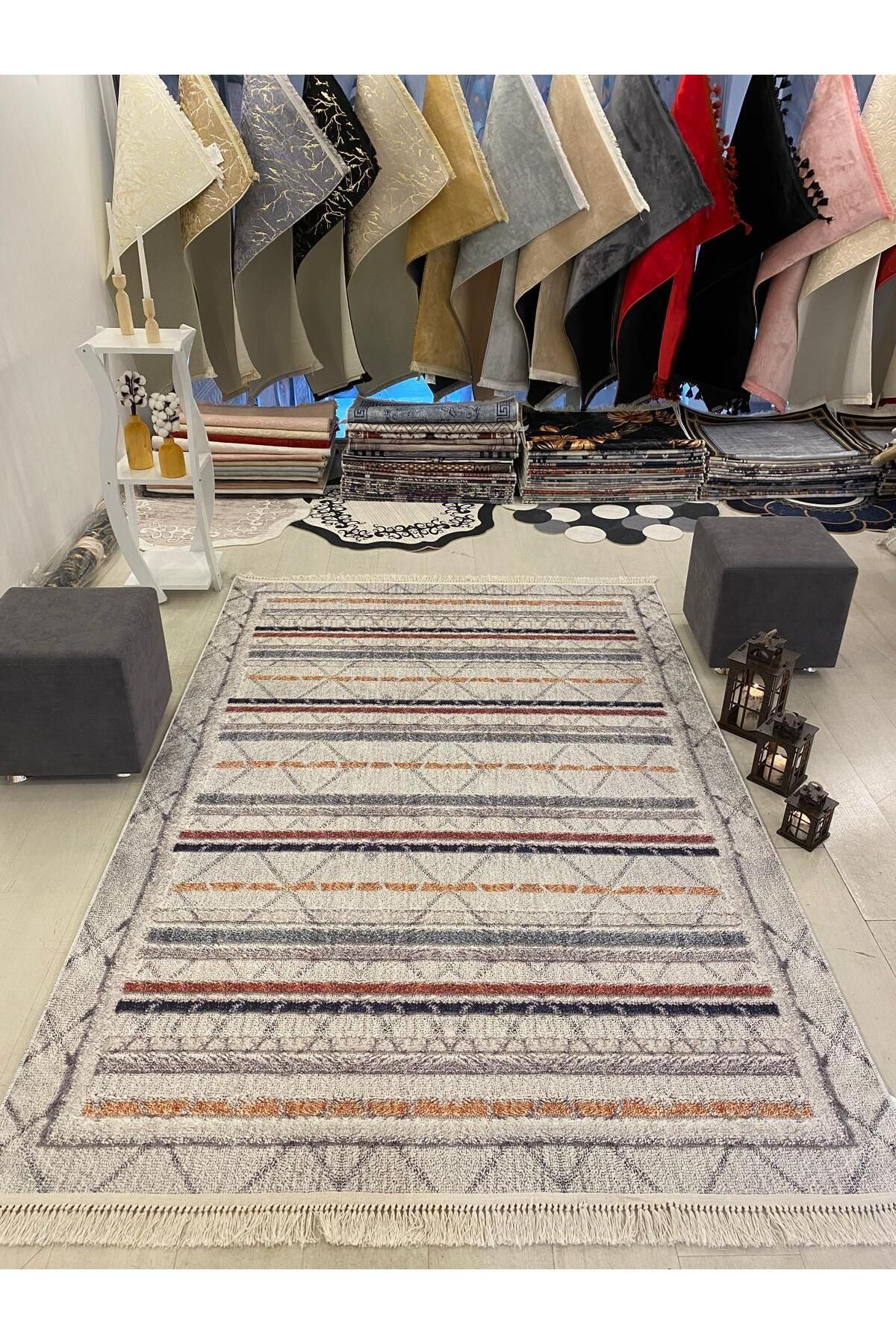 Home Dijital Baskılı Halı Modern Desen Kaymaz Taban Makinede Yıkanabilir Salon Mutfak Halısı