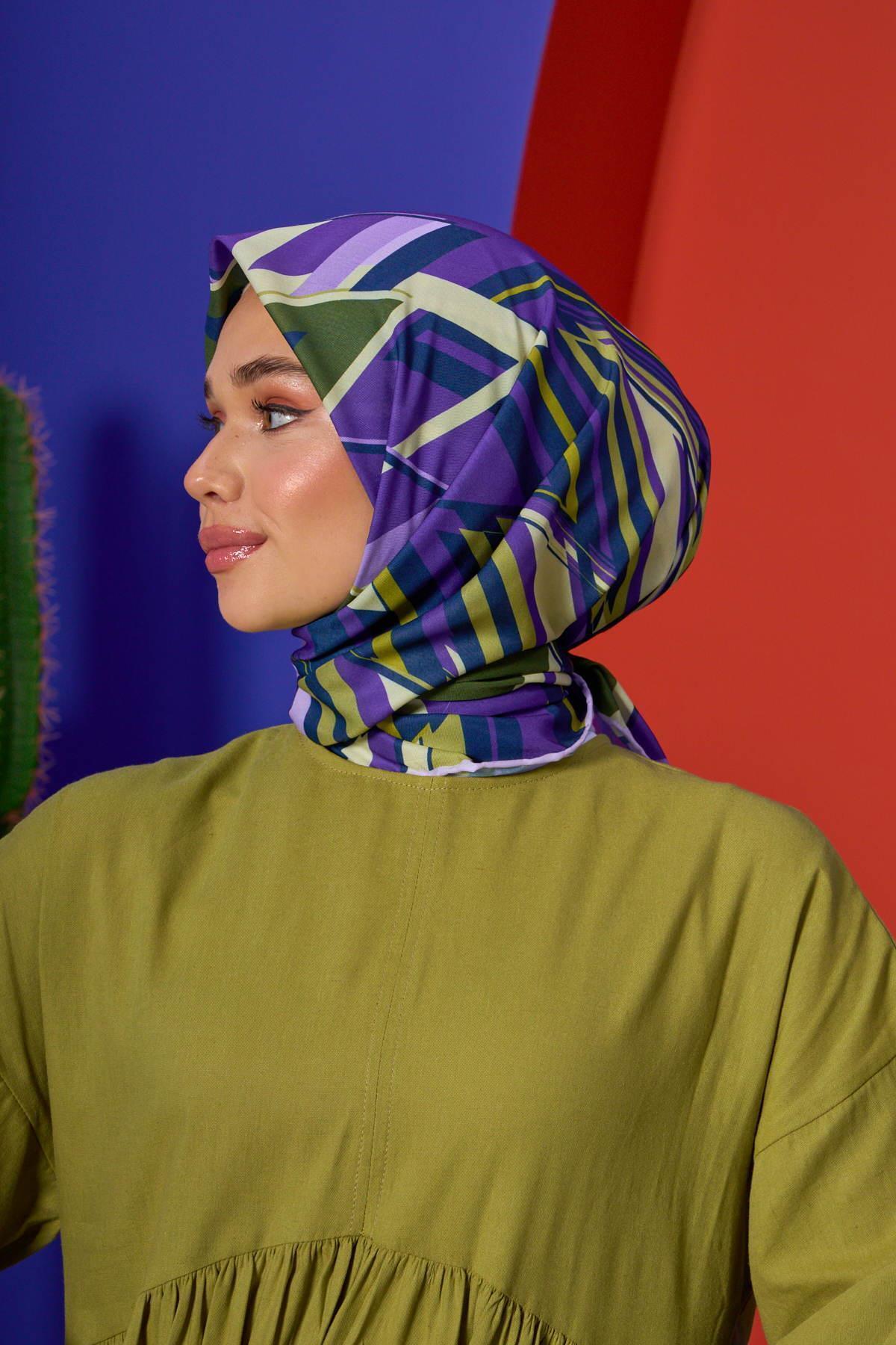 İpekhan-Marrakech Collection Soft Scarf Purple Violet 1208-03 3
