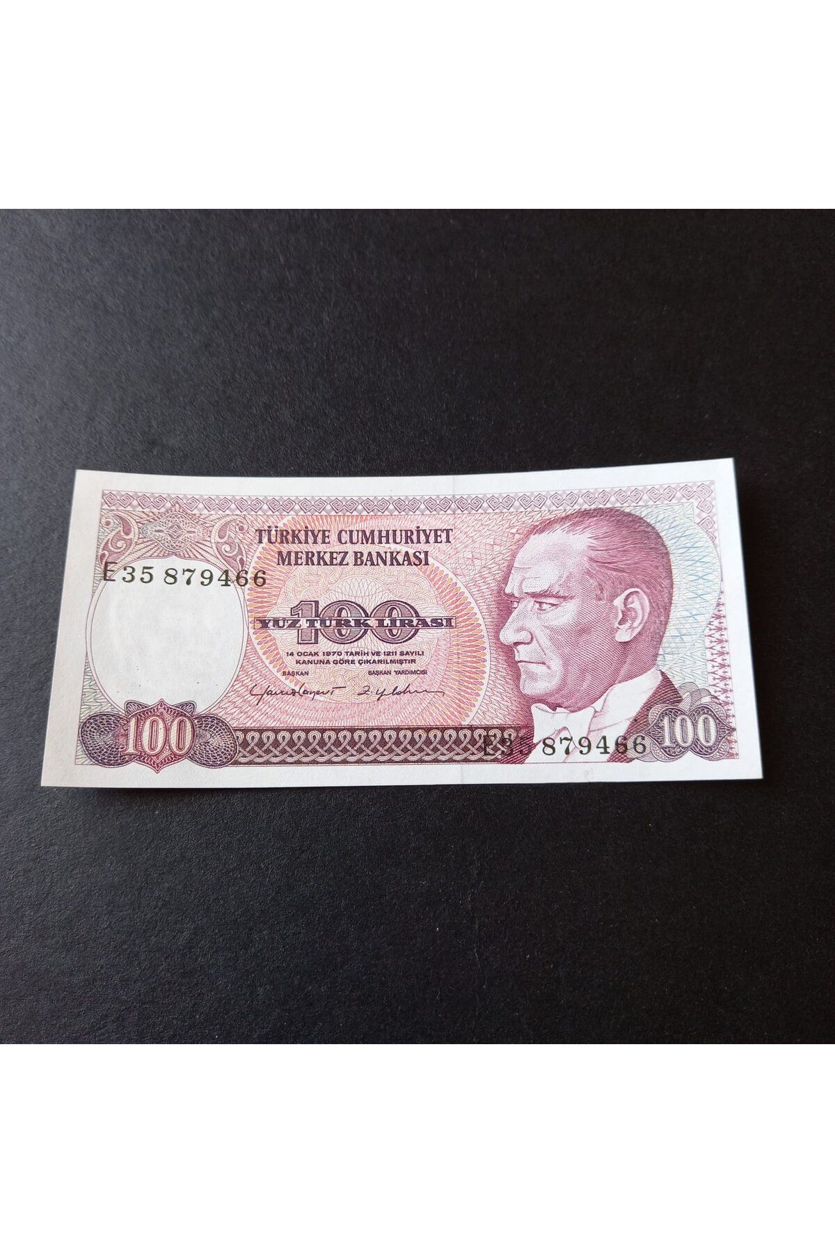 escoines koleksiyon 39963684ef81824204 7.Emisyon 100 Lira Çil E Serisi Eski Kağıt Para