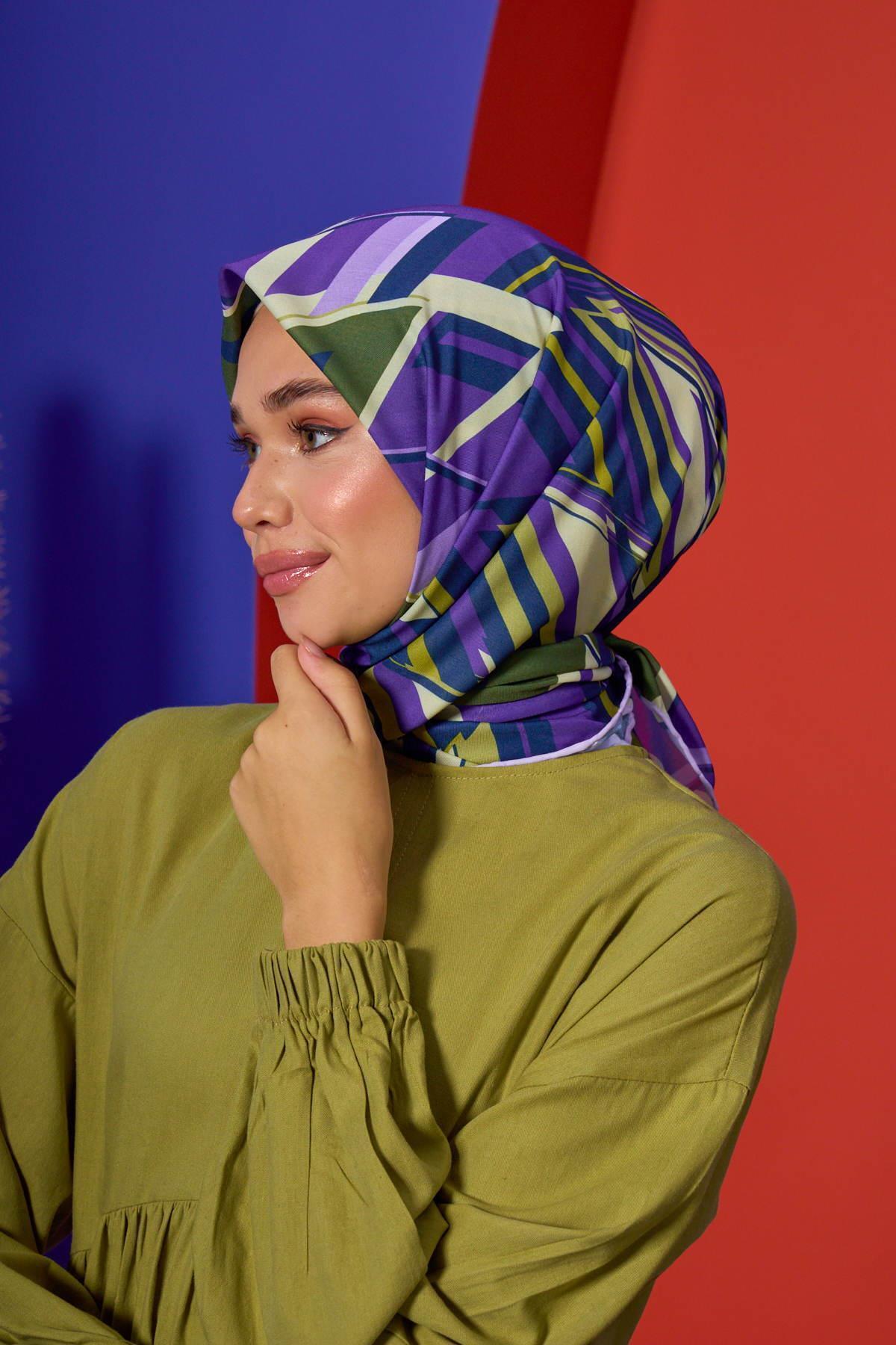 İpekhan-Marrakech Collection Soft Scarf Purple Violet 1208-03 2