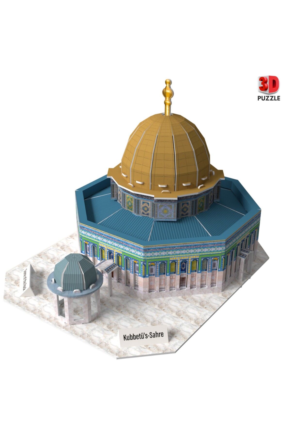 tugceshopping-Iconic Structure of the Dome of the Sahre Jerusalem 3D Educational Puzzle 3D Paper Puzzle Puzzle Model 4