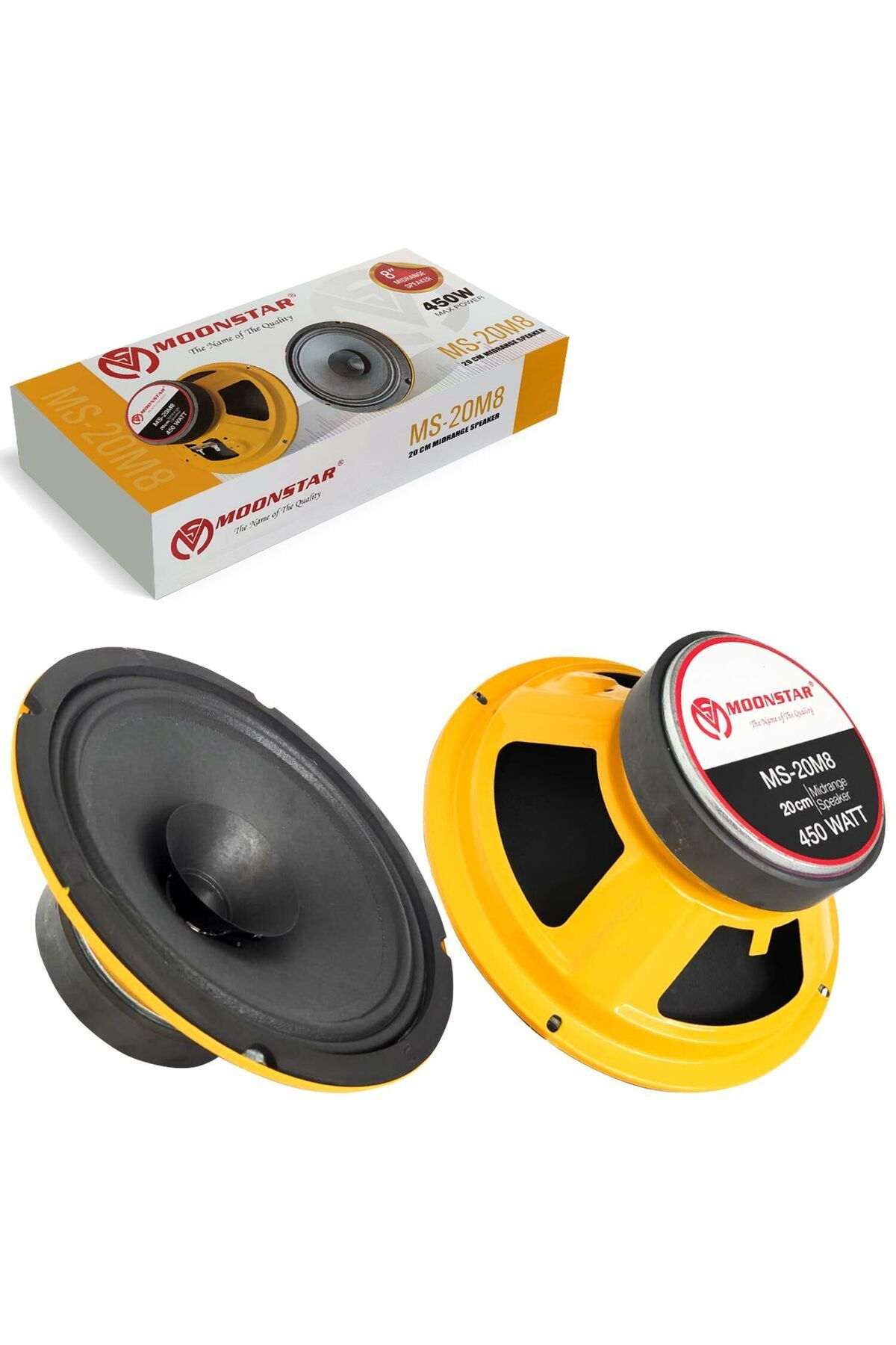 Moonstar MS-20M8 Oto Midrange 20cm 450 Watt 2 Adet