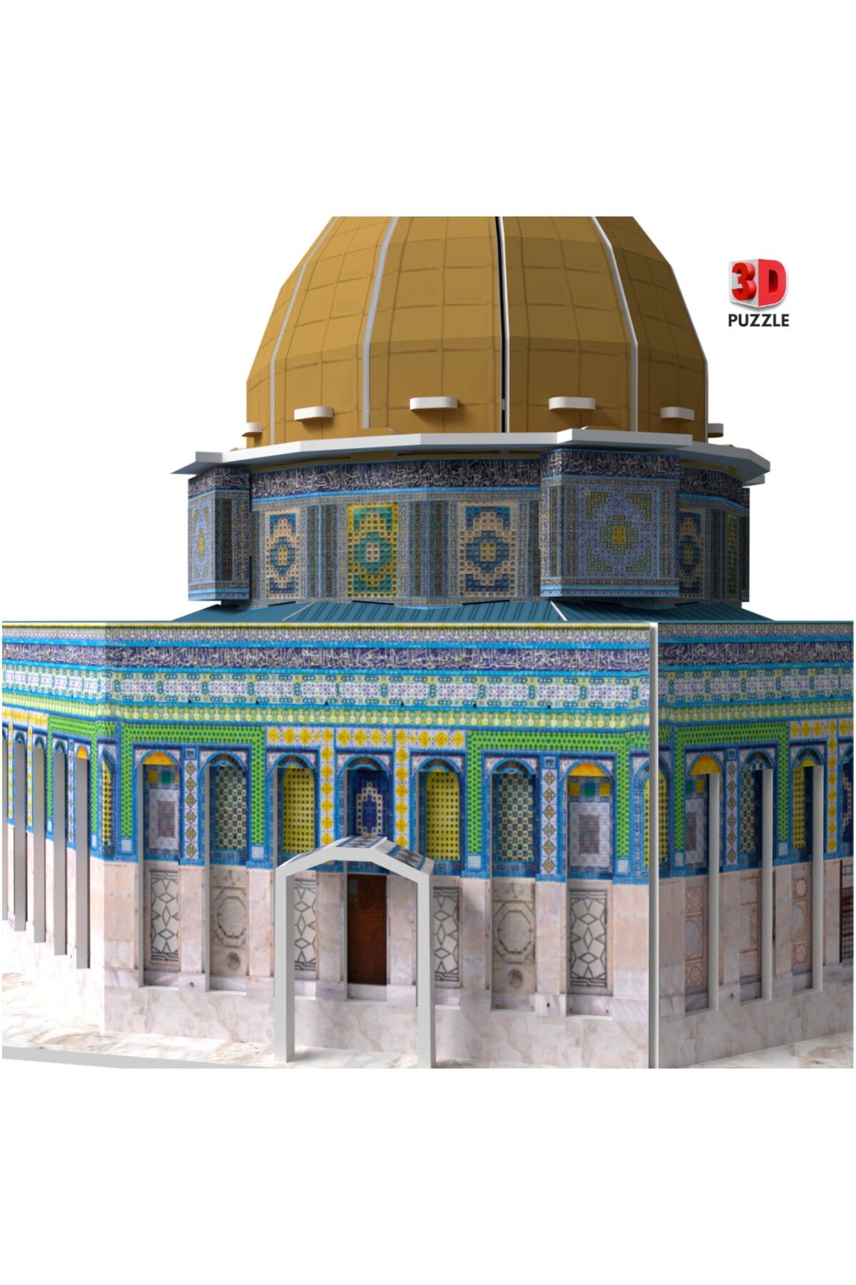 tugceshopping-Iconic Structure of the Dome of the Sahre Jerusalem 3D Educational Puzzle 3D Paper Puzzle Puzzle Model 3