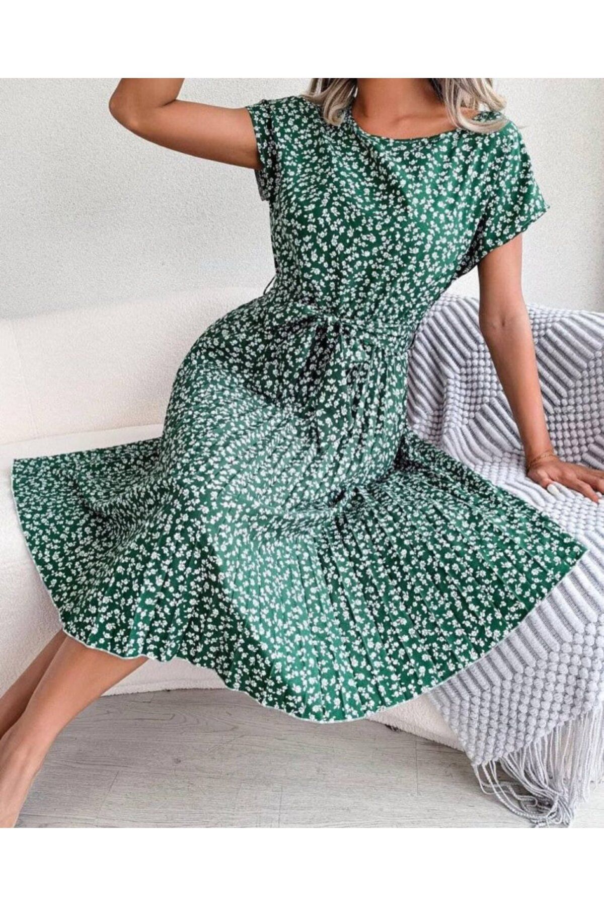 velmorafashion DİJİTAL BASKILI ELBİSE
