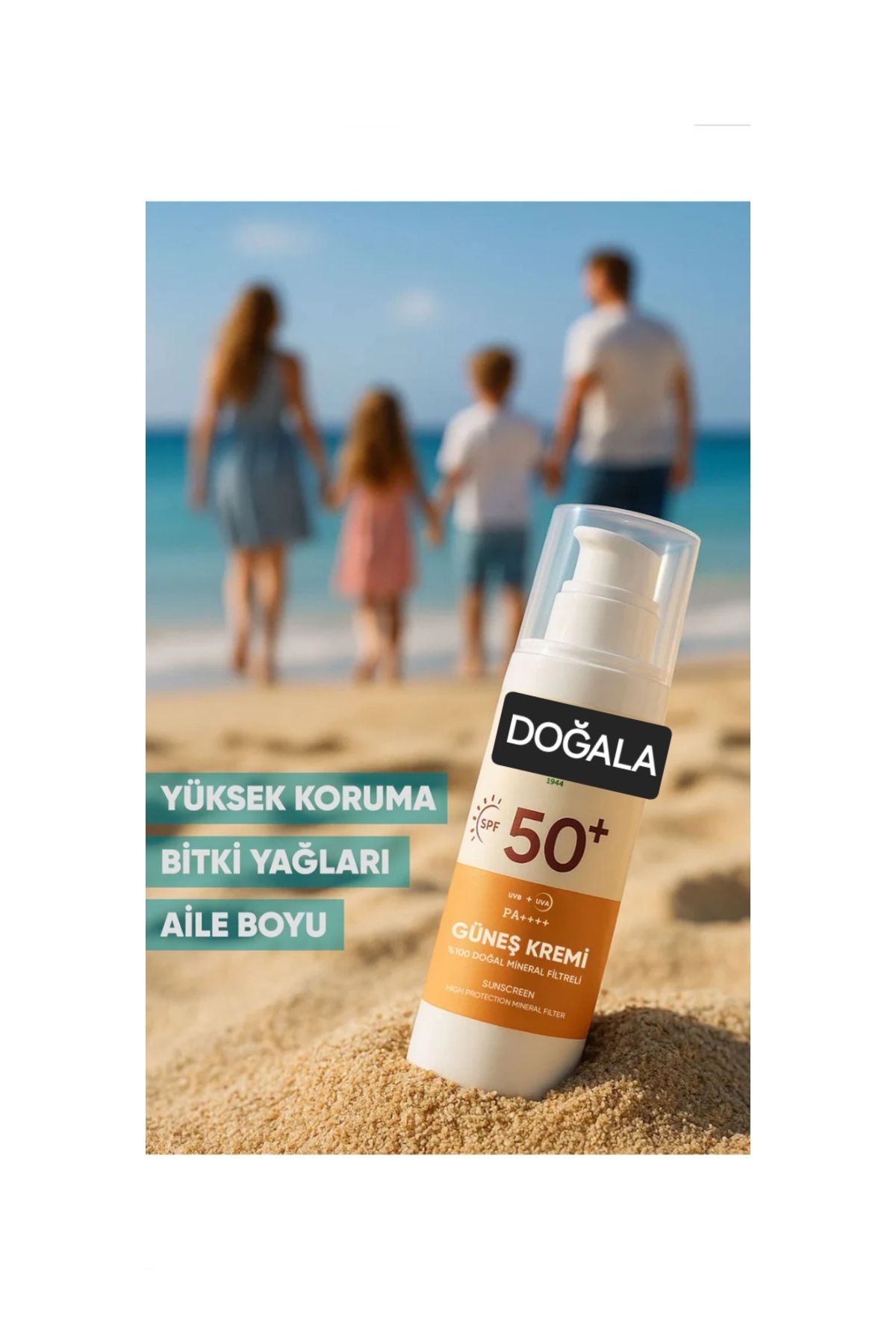 StadyumStore BİTKİSEL DOĞAL GÜNEŞ KORUYUCU KREM ÇOÇUKLAR VE YETİŞKİNLER İÇİN