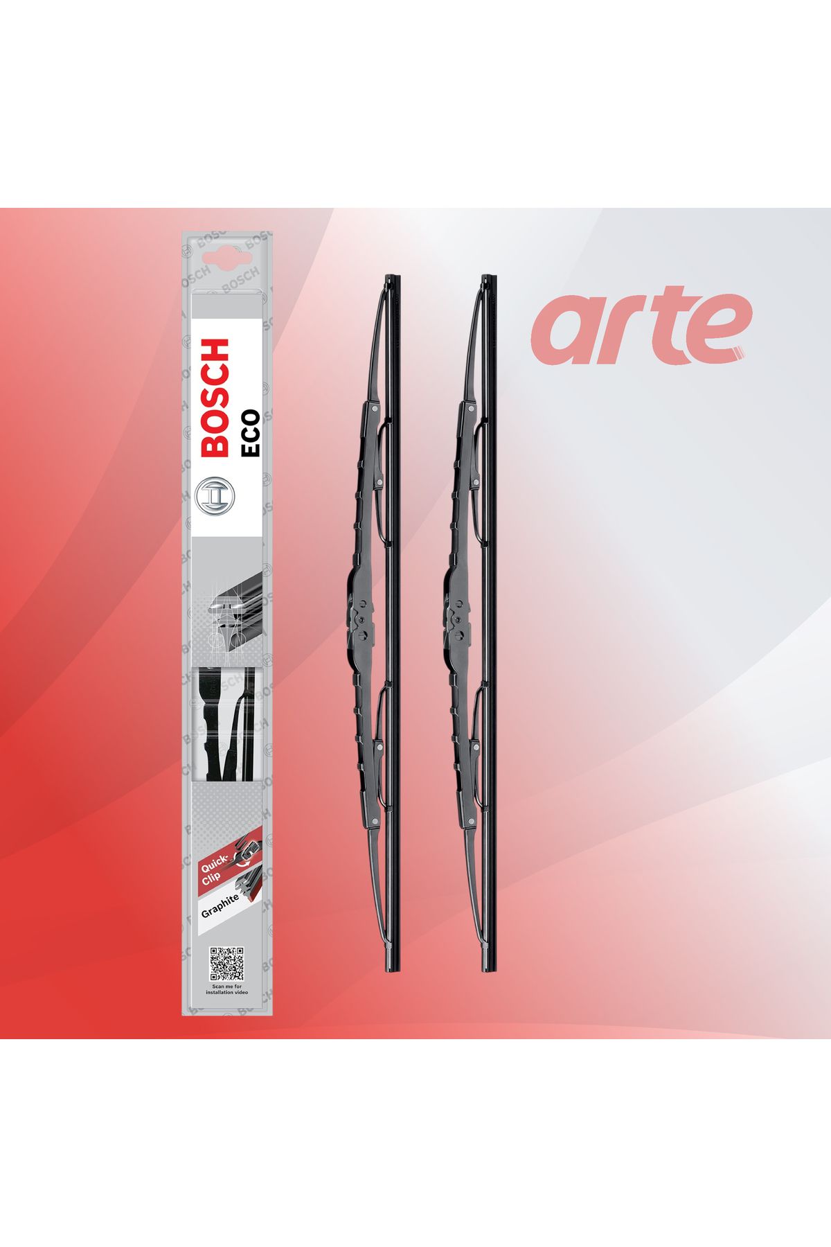 Arte Hyundai İX35 Ön Silecek Takımı | 2010-2019 Uyumlu | Bosch Eco Serisi | 2'li Set |